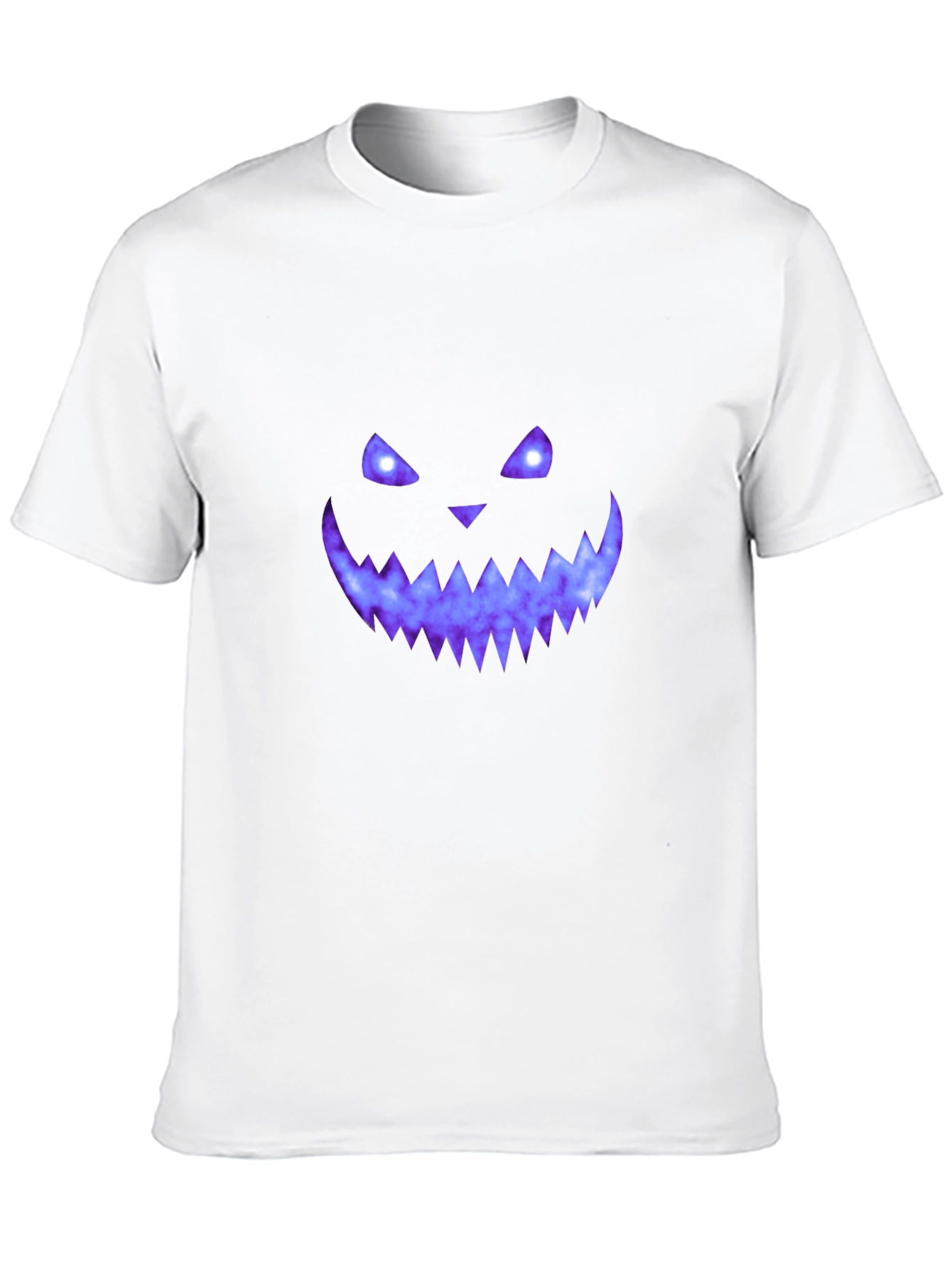Black Spooky Galaxy Face Halloween T-Shirt view 10