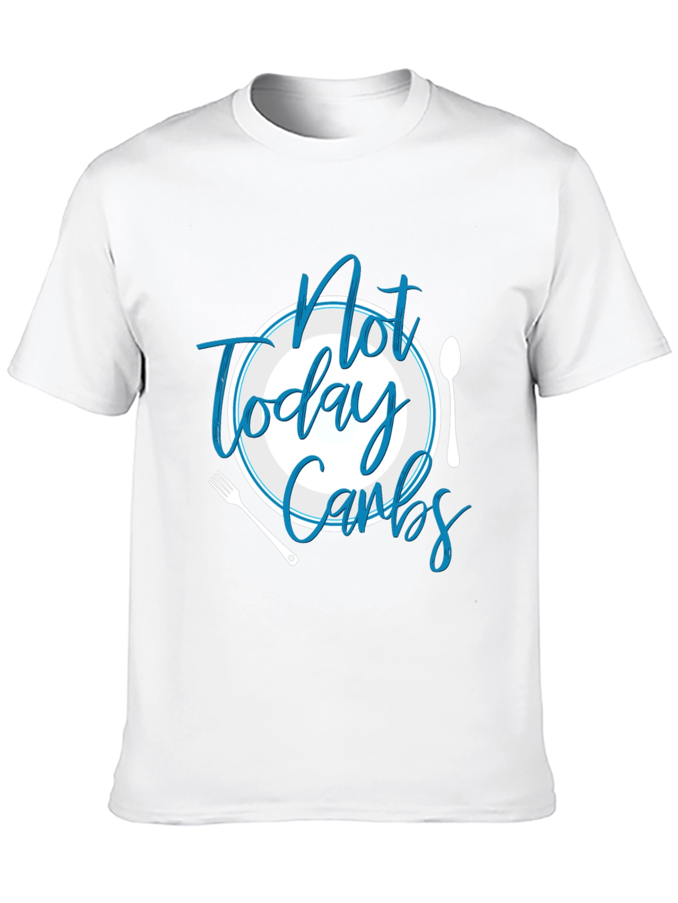 Black Funny "Not Today Carbs" Graphic T-Shirt view 10