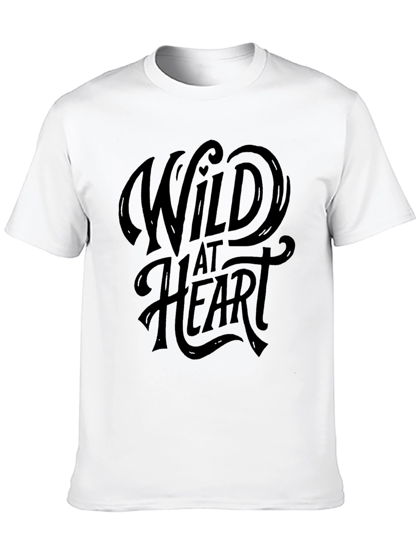 Black Wild at Heart Graphic Tee - Unisex Black T-Shirt view 10