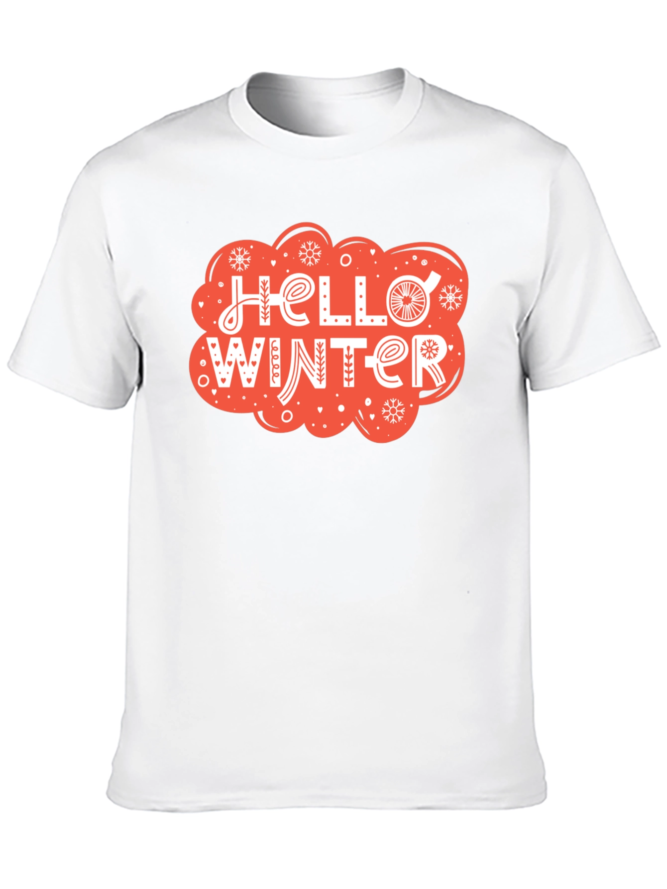 Black Hello Winter Graphic Tee - Cozy Holiday Shirt view 10