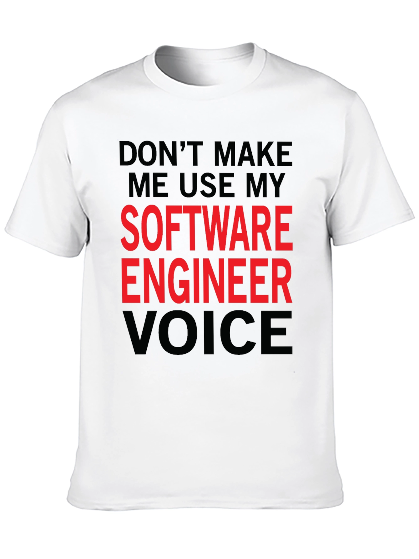 Black Software Engineer Voice T-Shirt - Funny Coded Humor view 10