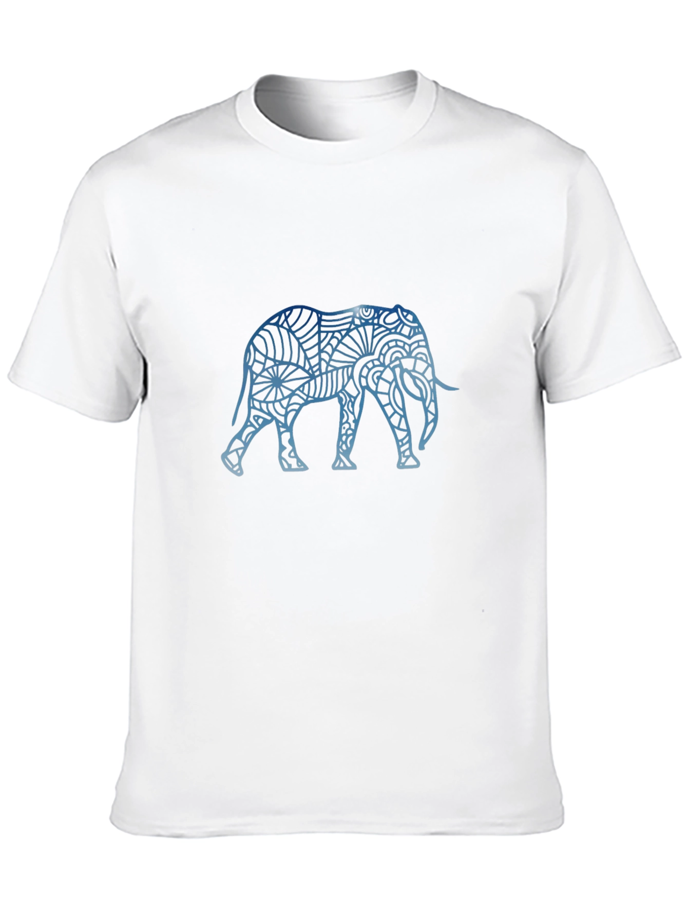 Black Elephant Mandala Graphic Black T-Shirt view 10