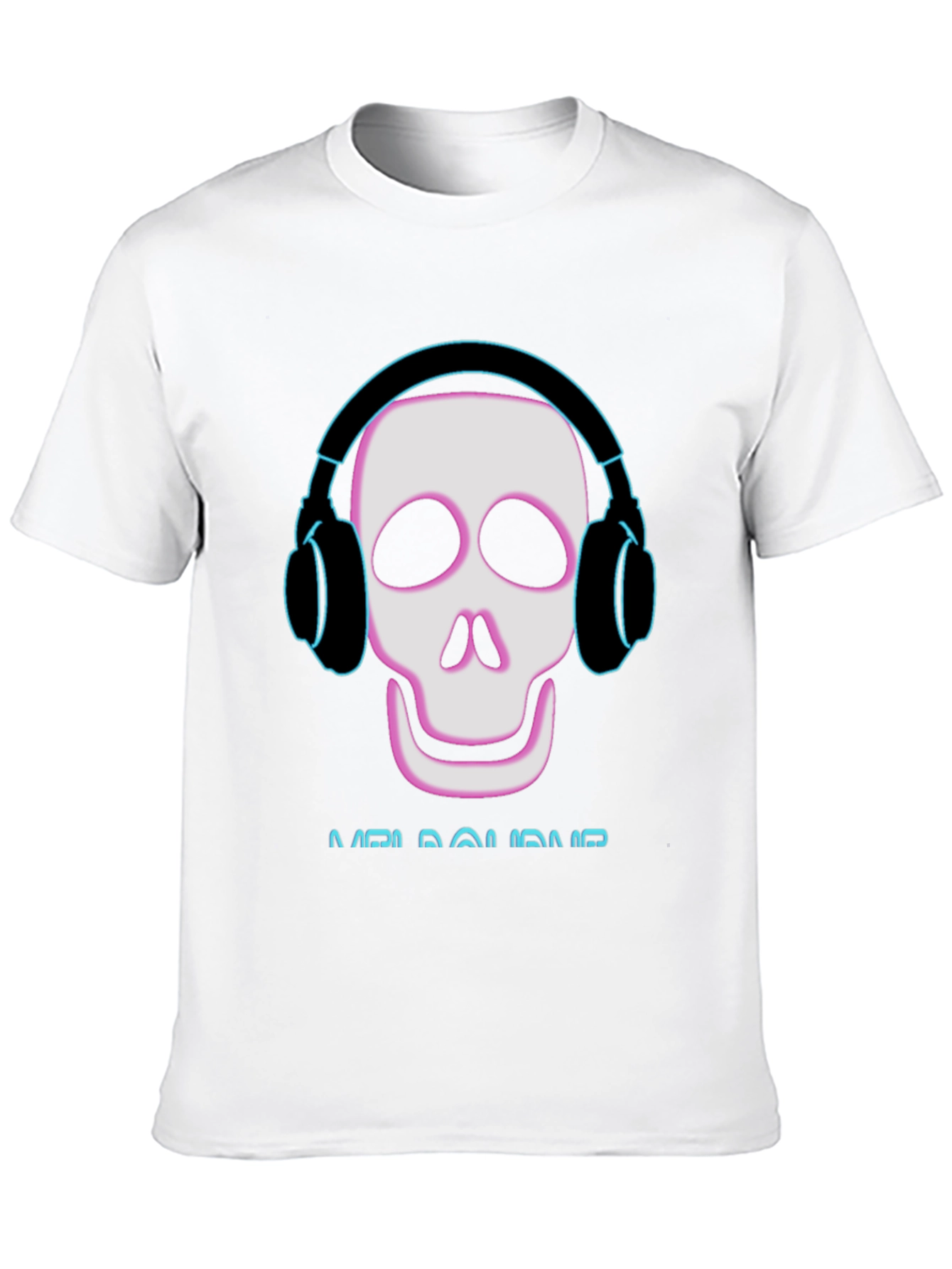Black Skull Headphones T-Shirt - Music Lover Tee view 10