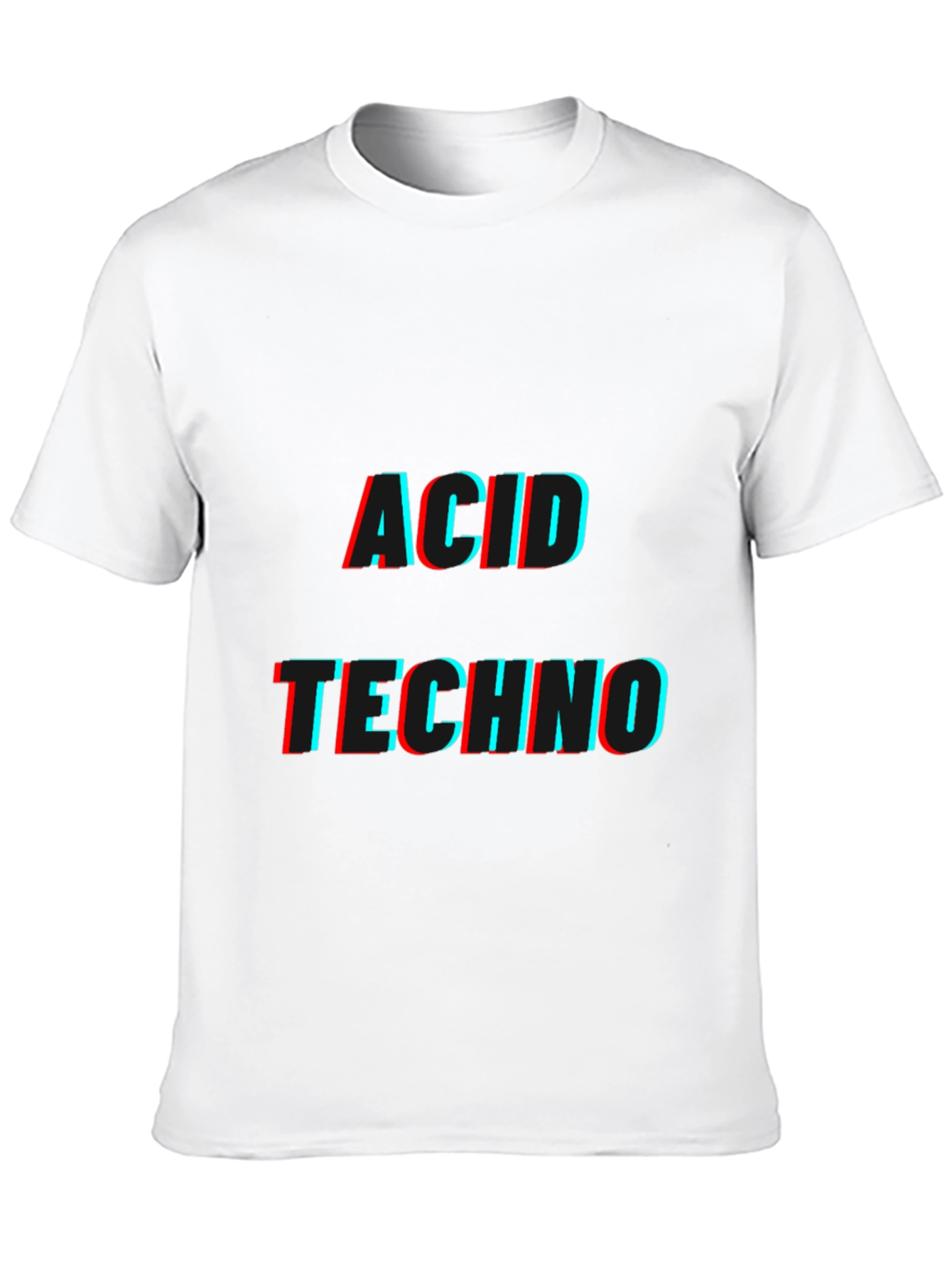 Black Acid Techno Black Graphic T-Shirt view 10