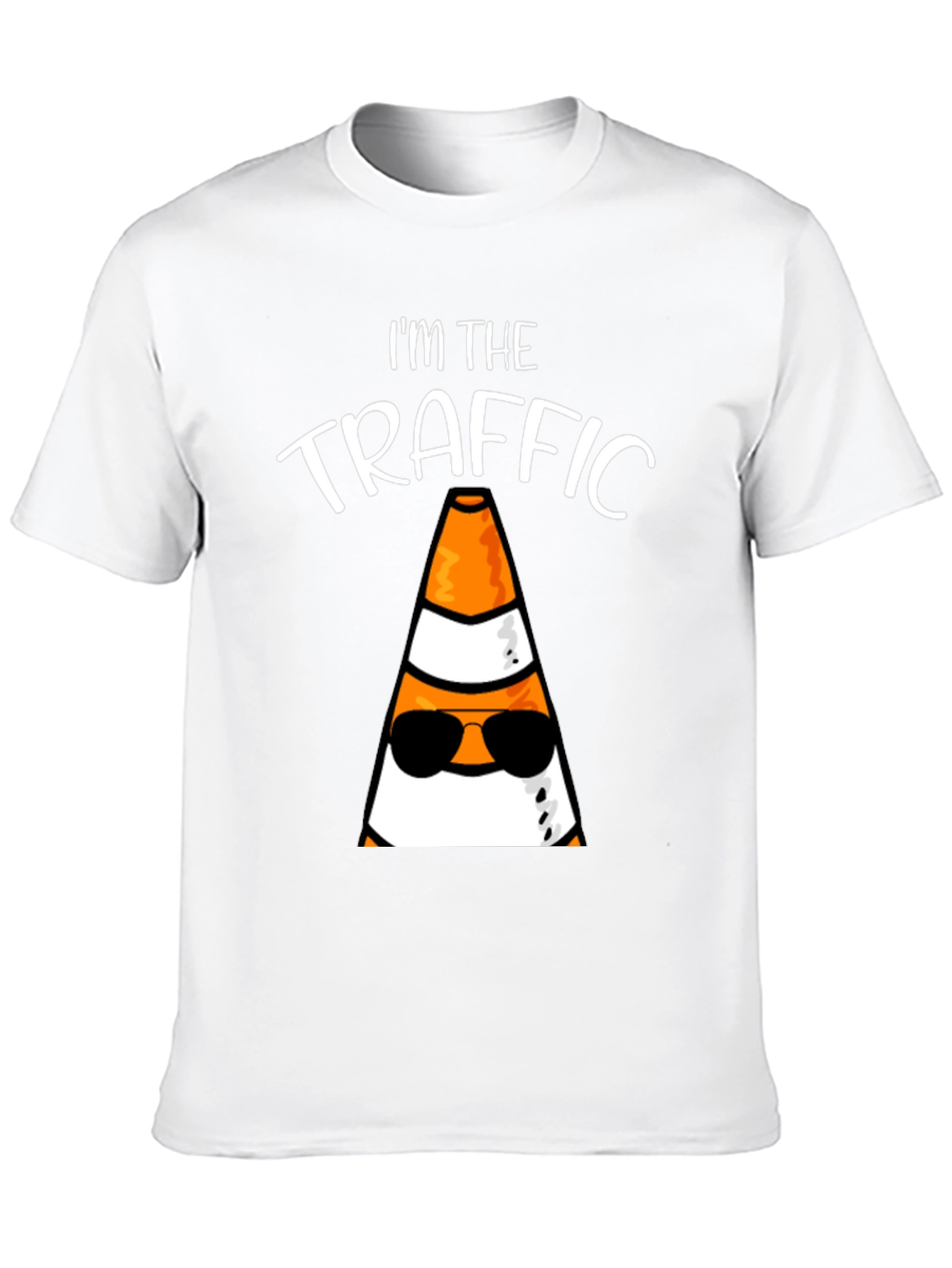 Black I'm the Traffic Cone T-Shirt view 10