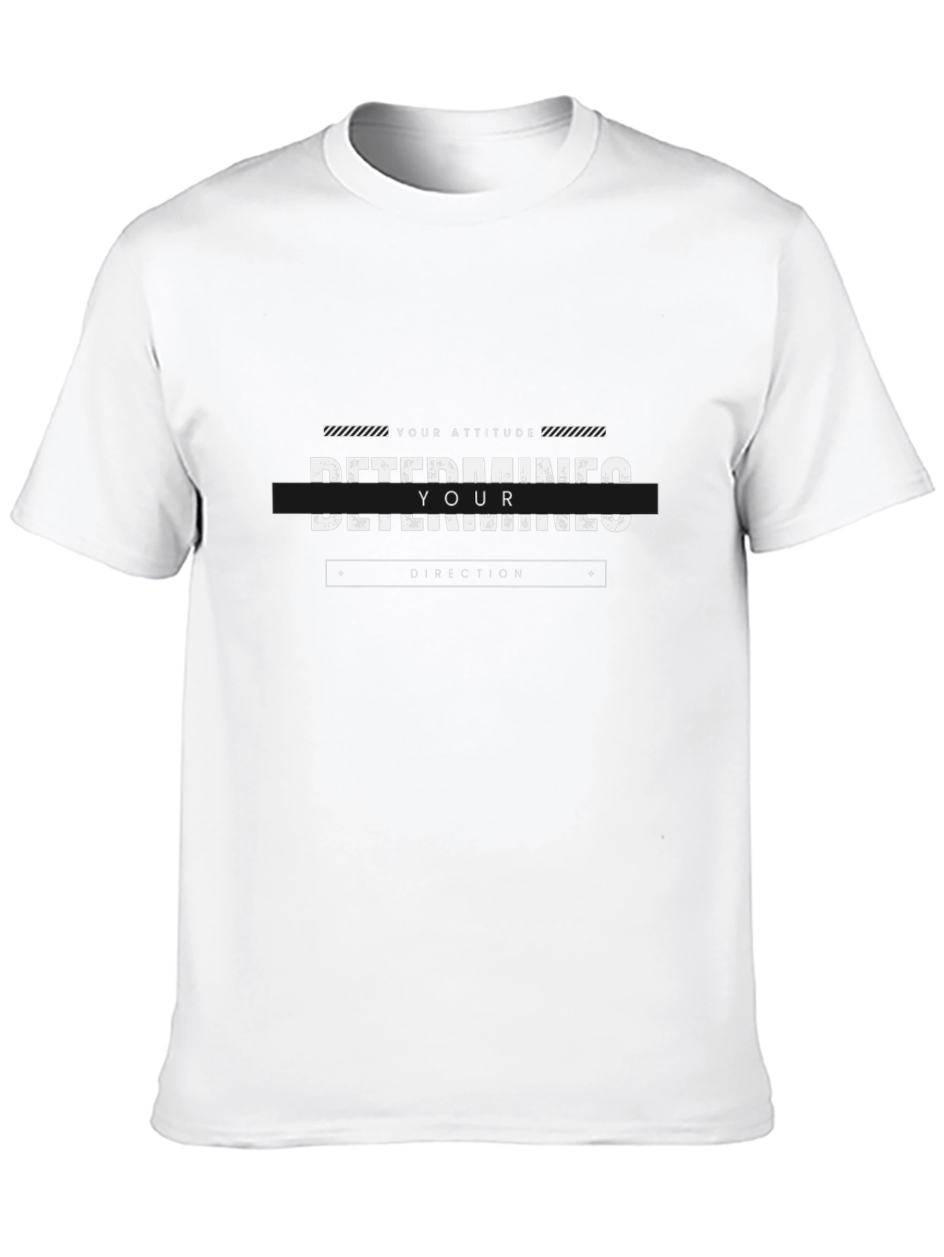 Black Attitude Determines Direction Graphic Tee view 10