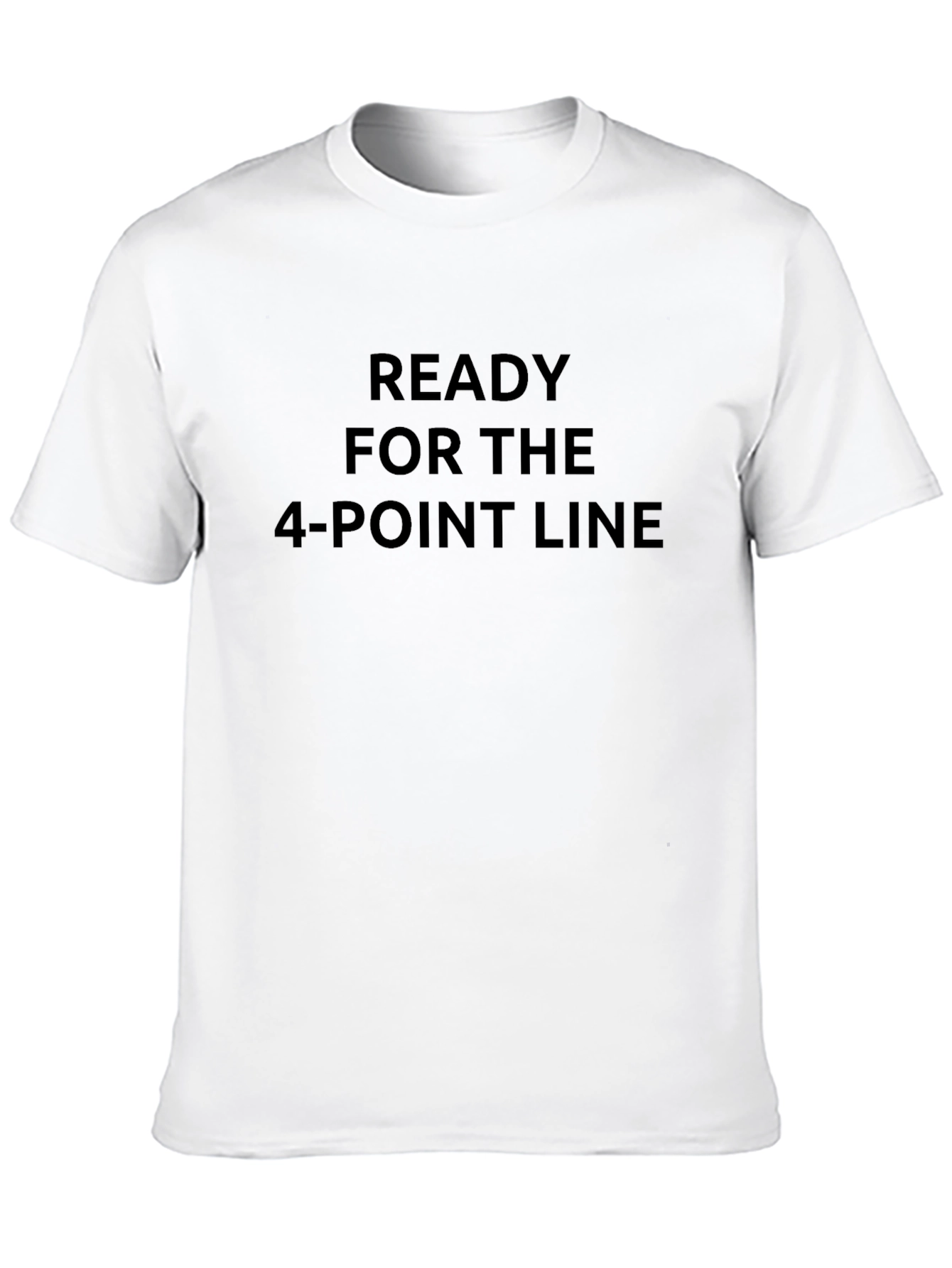 Black Ready for the 4-Point Line T-Shirt - Basketball Humor Tee view 10