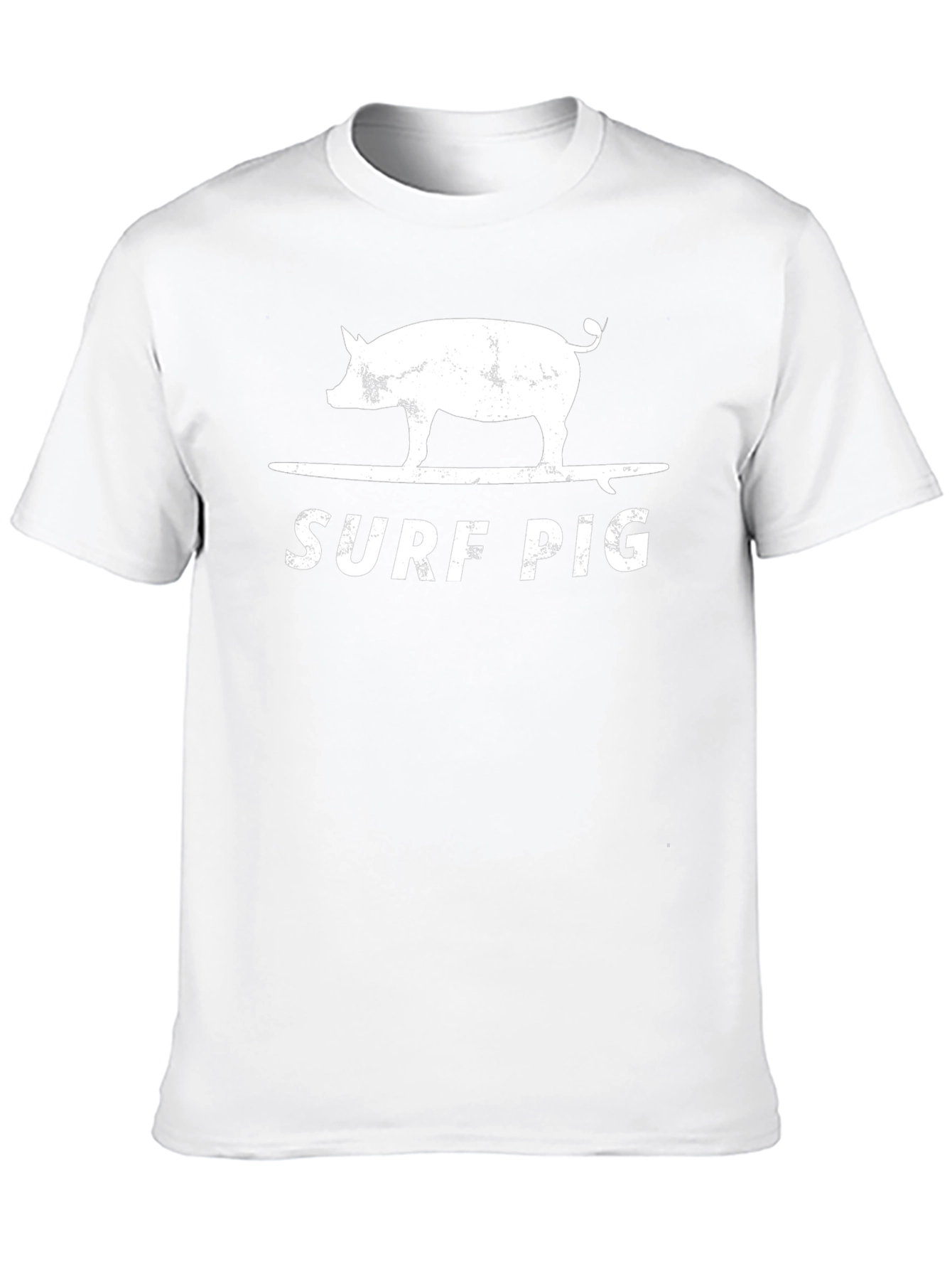 Black Surf Pig T-Shirt - Funny Graphic Tee for Beach Lovers view 10