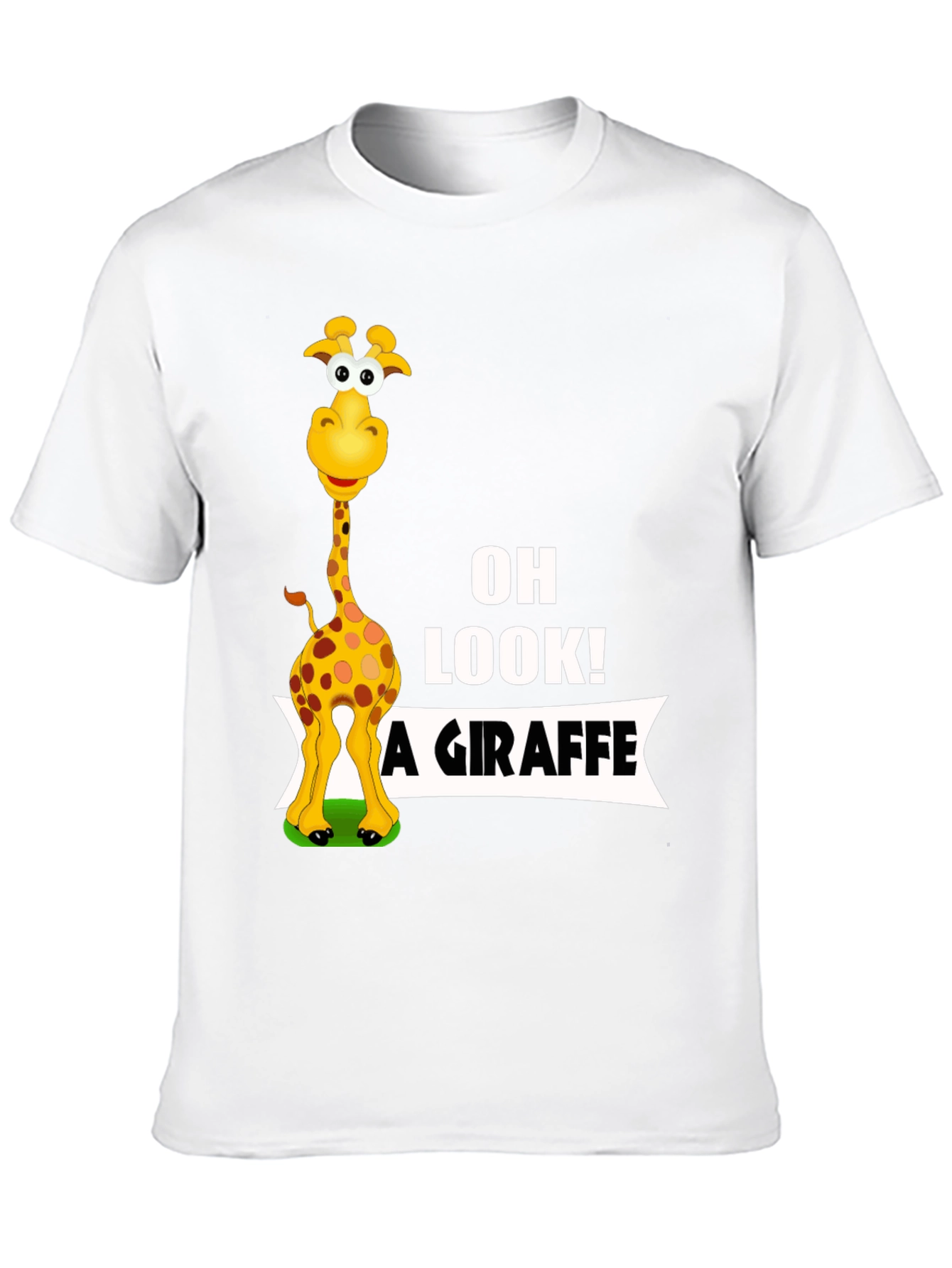 Black Funny Giraffe Graphic Tee - Oh Look! A Giraffe T-Shirt view 10