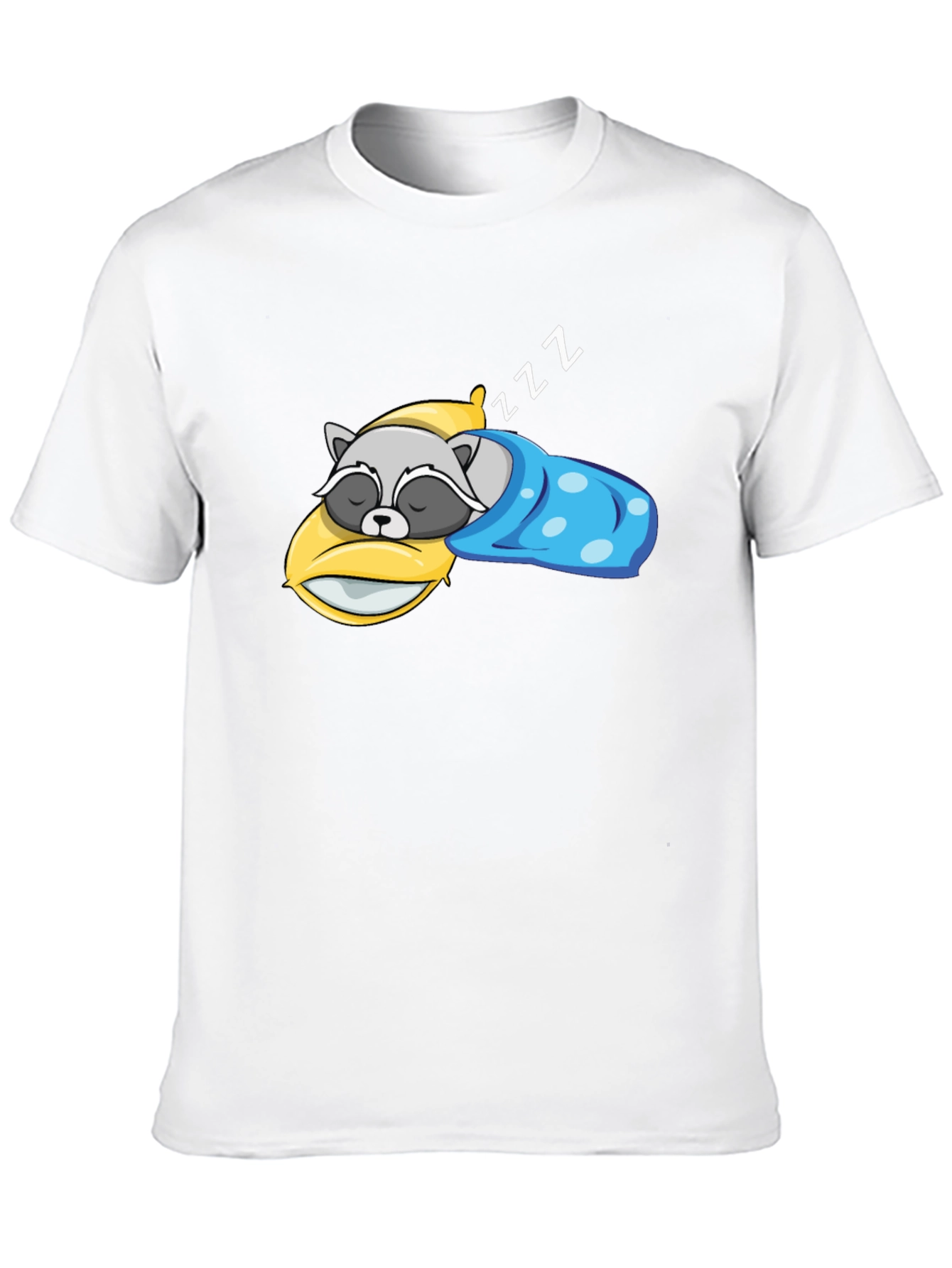 Black Sleeping Raccoon Graphic T-Shirt view 10