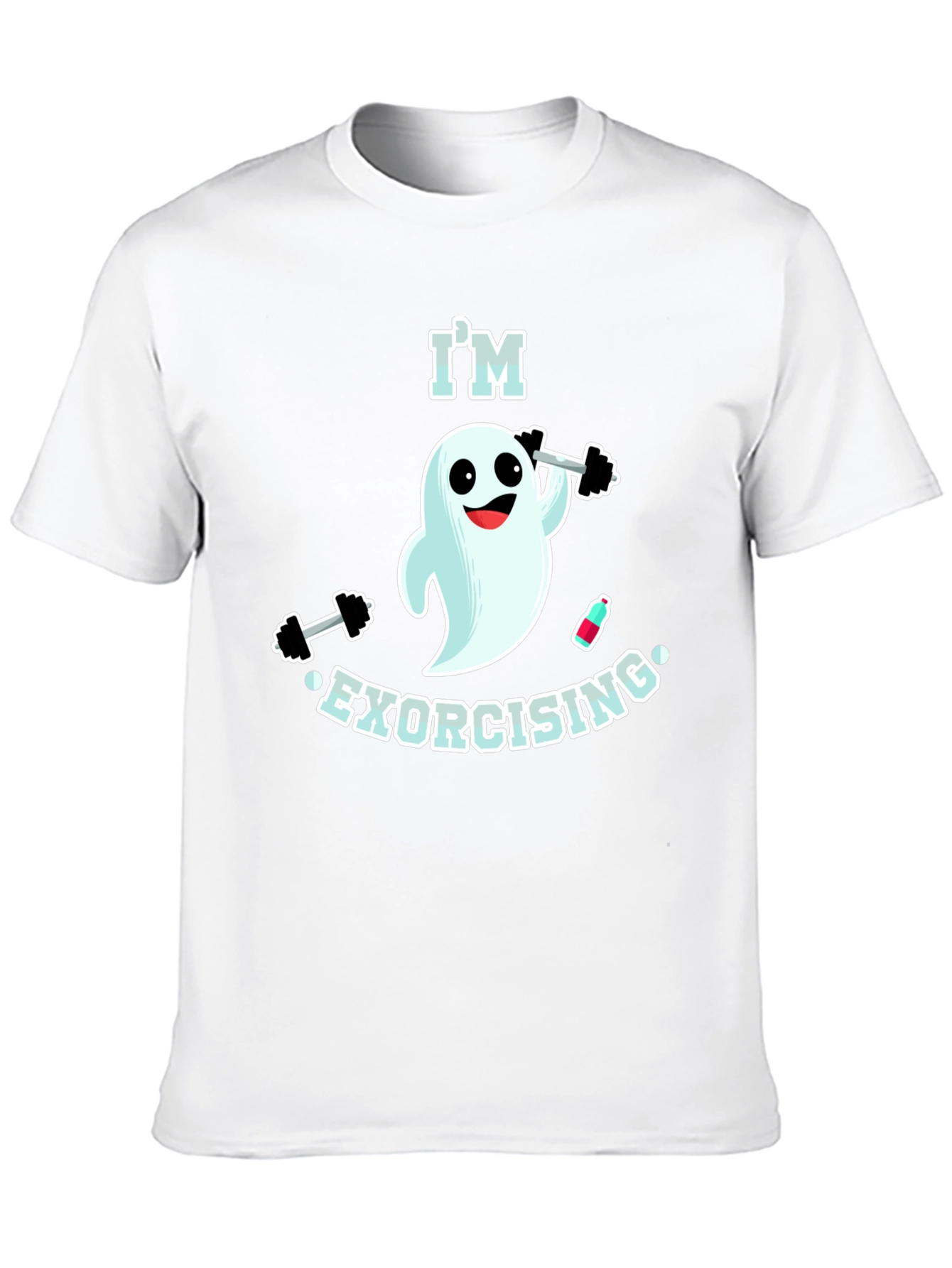 Black I'm Exorcising Funny Ghost Gym T-Shirt view 10