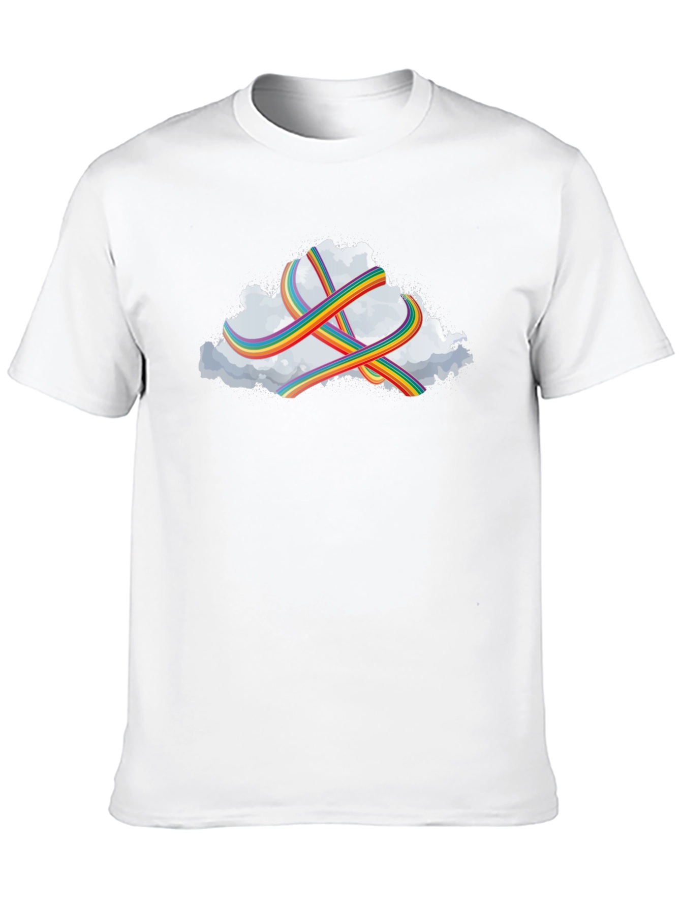 Black Rainbow Cloud T-Shirt: Stylish Comfort view 10