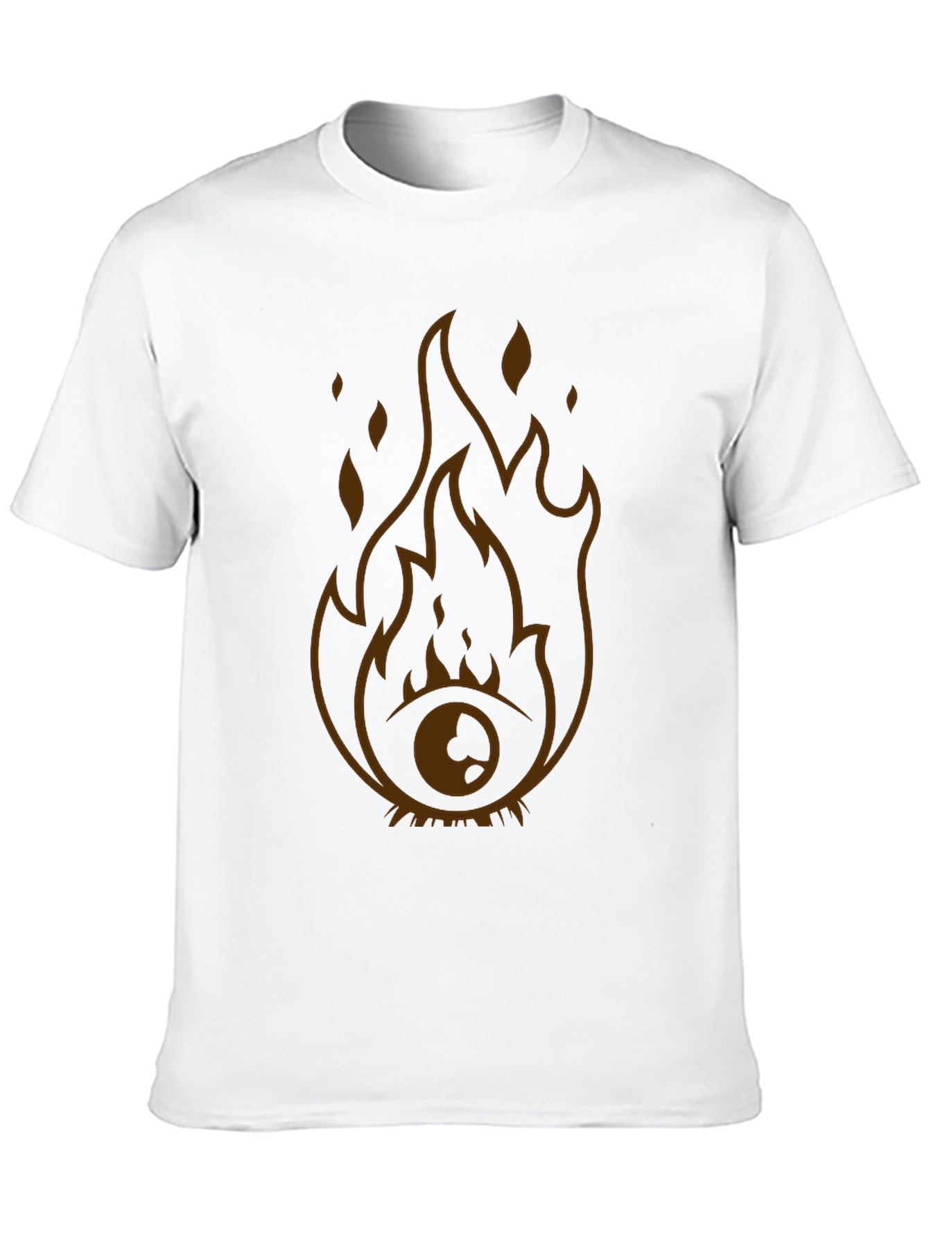 Black Flaming Eye Graphic Tee - Unique Design view 10