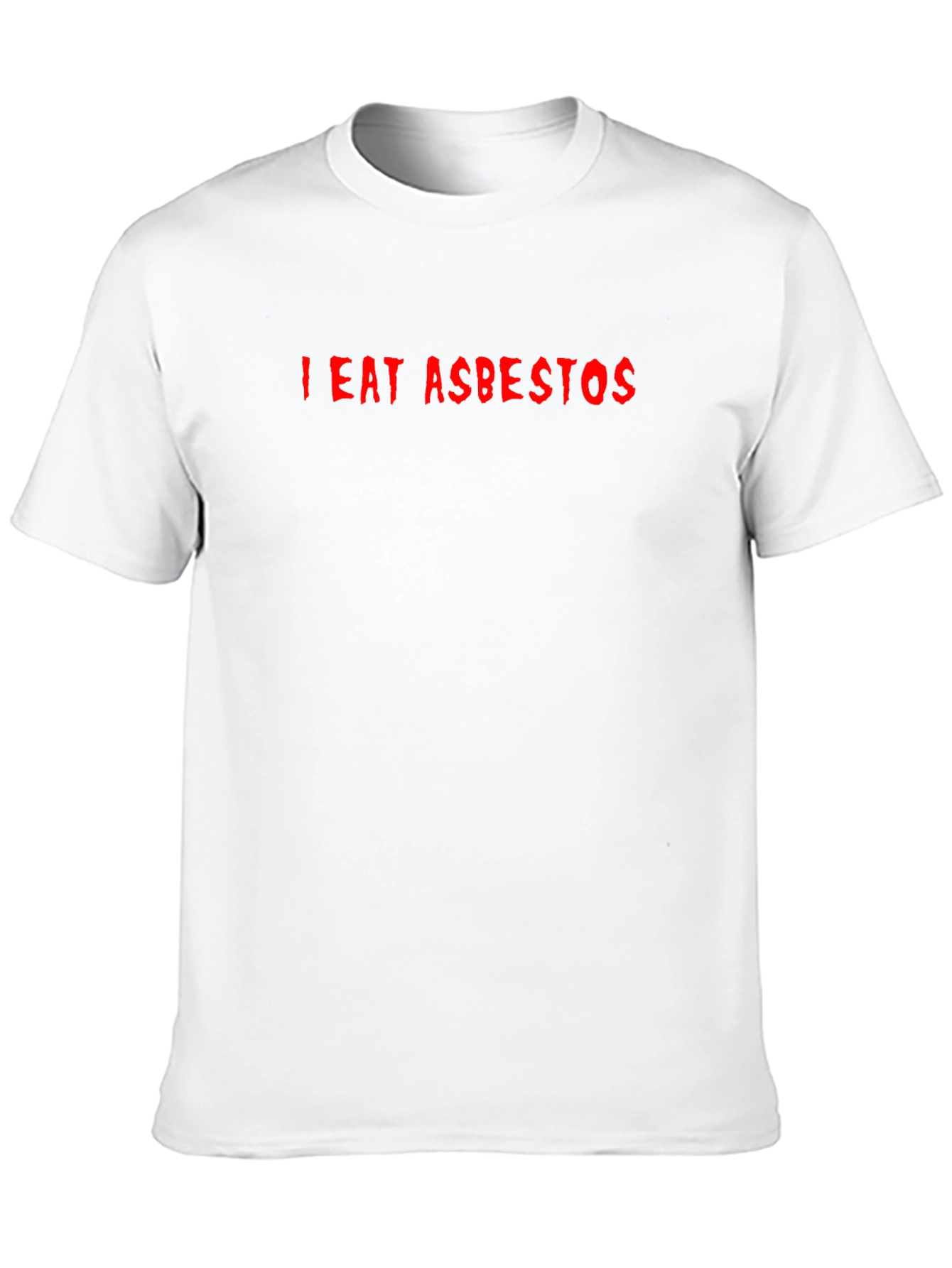 Black I Eat Asbestos Graphic Tee - Black Cotton T-Shirt view 10