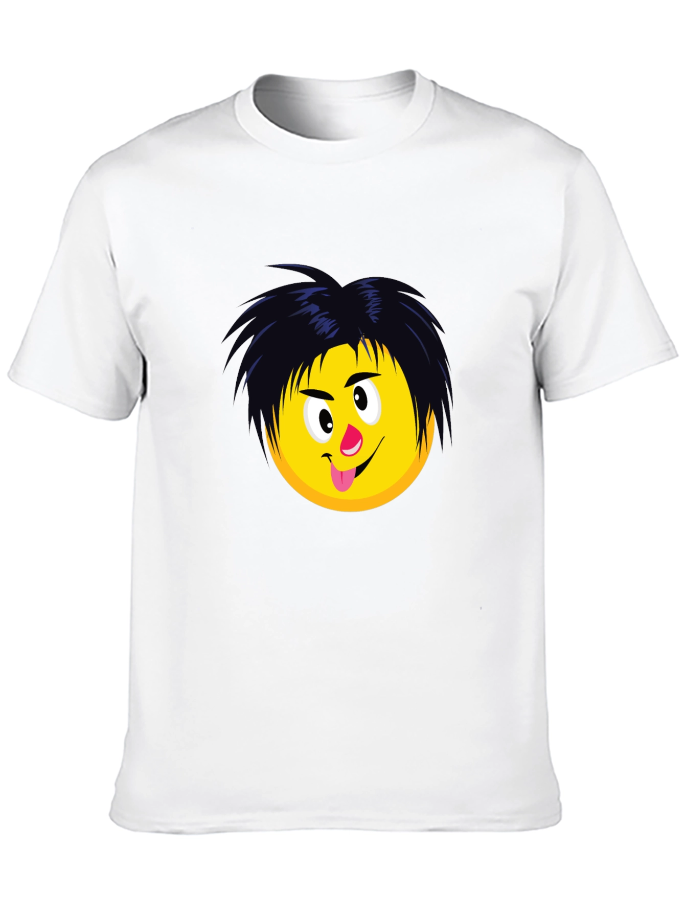 Black Funny Emoji Graphic T-Shirt - Black view 10