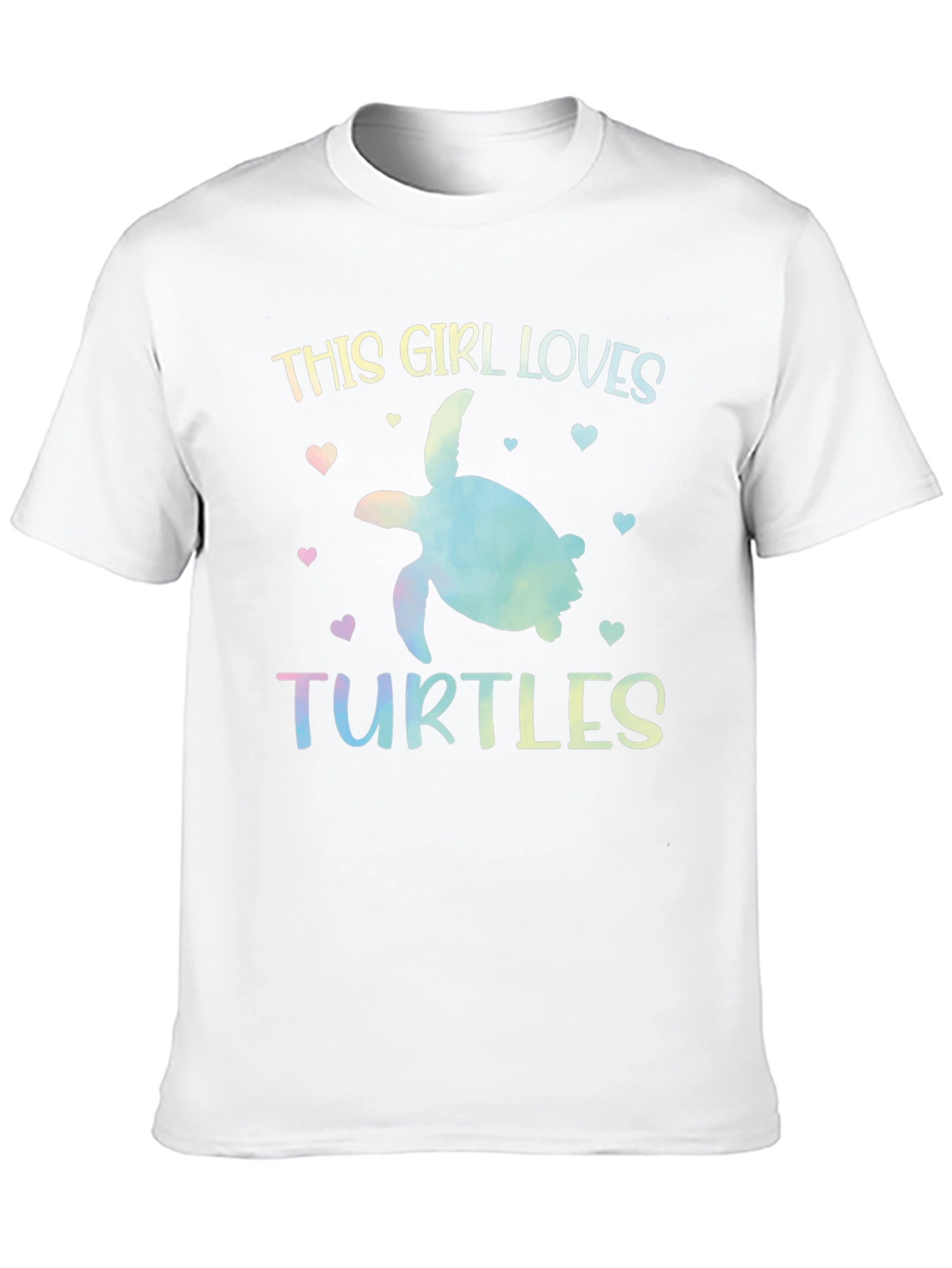 Black This Girl Loves Turtles Graphic T-Shirt view 10