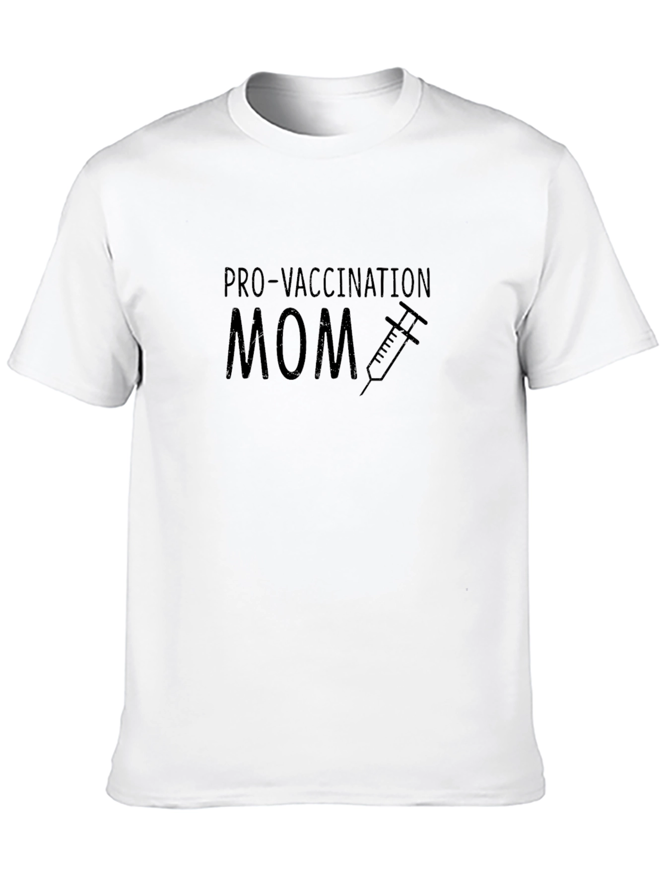 Black Pro-Vaccination Mom Black Graphic Tee view 10