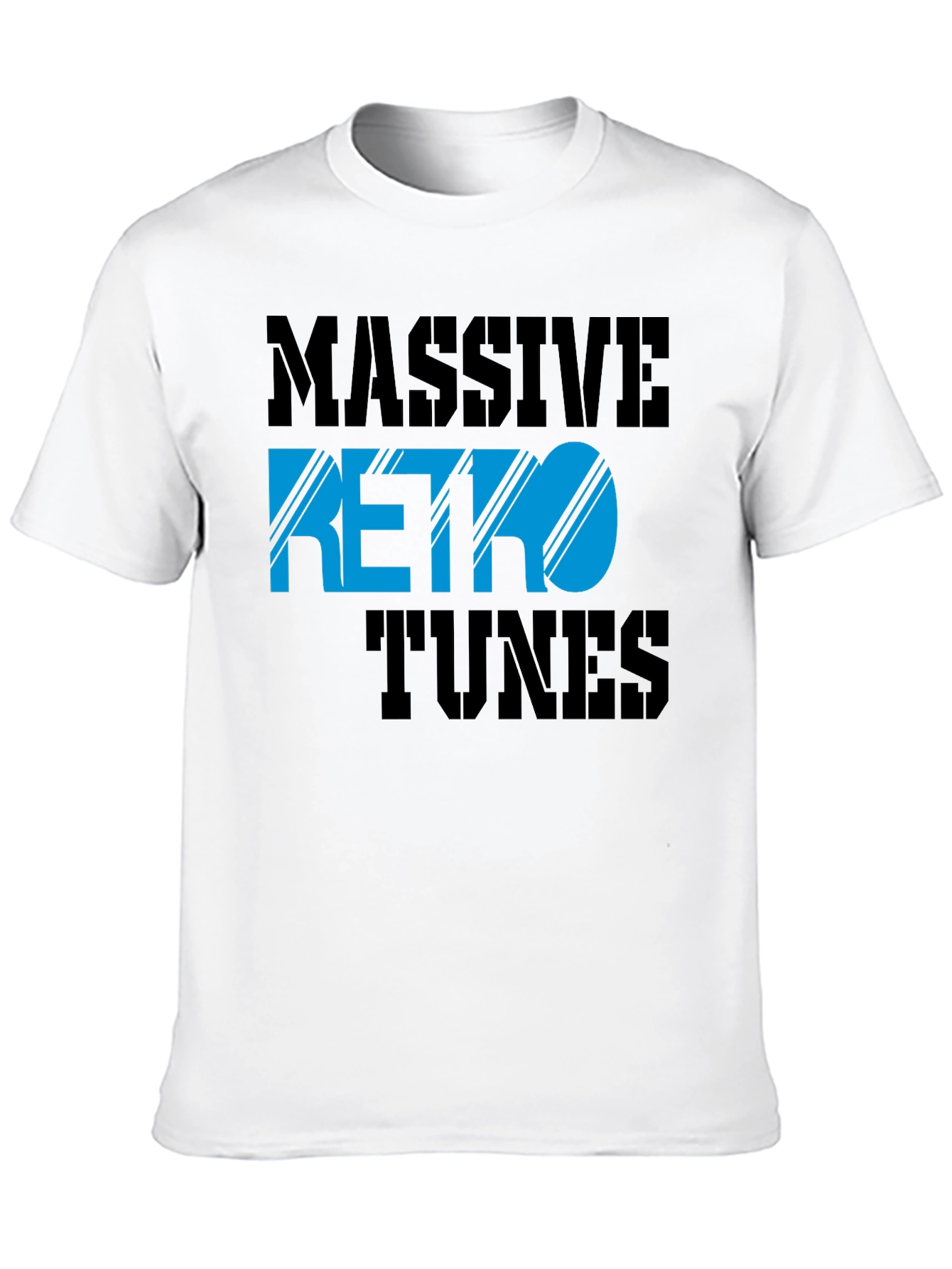 Black Massive Retro Tunes Graphic T-Shirt view 10