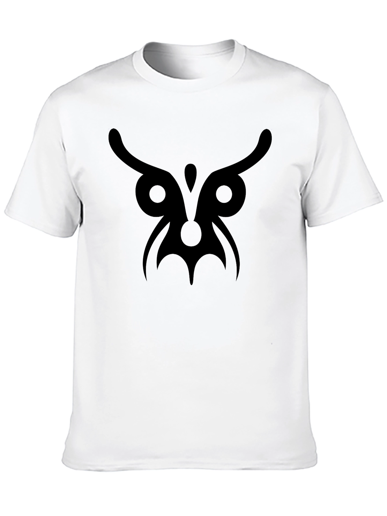 Black Abstract Owl Graphic Black T-Shirt view 10