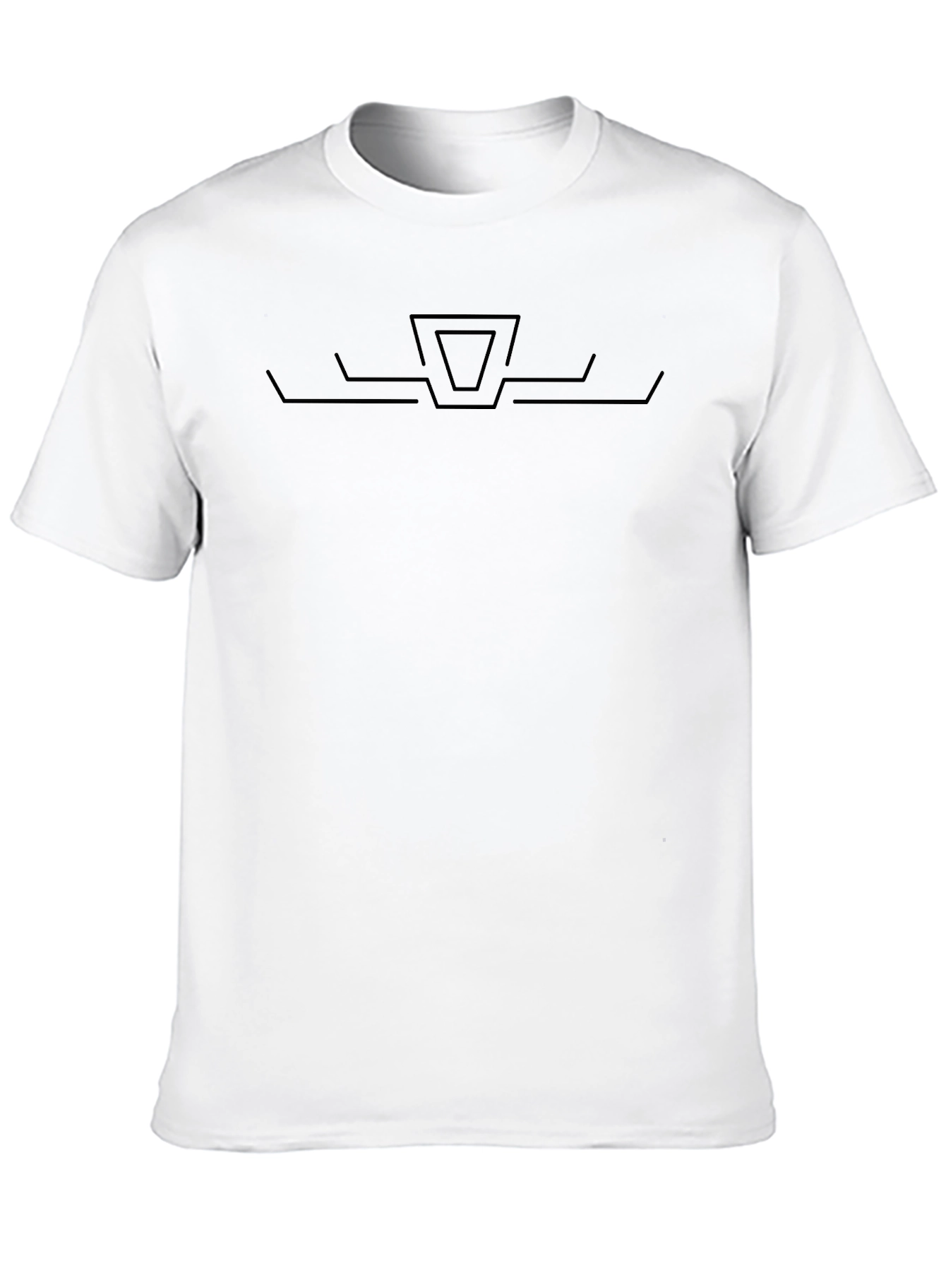 Black Geometric Graphic T-Shirt - Modern Minimalist Tee view 10