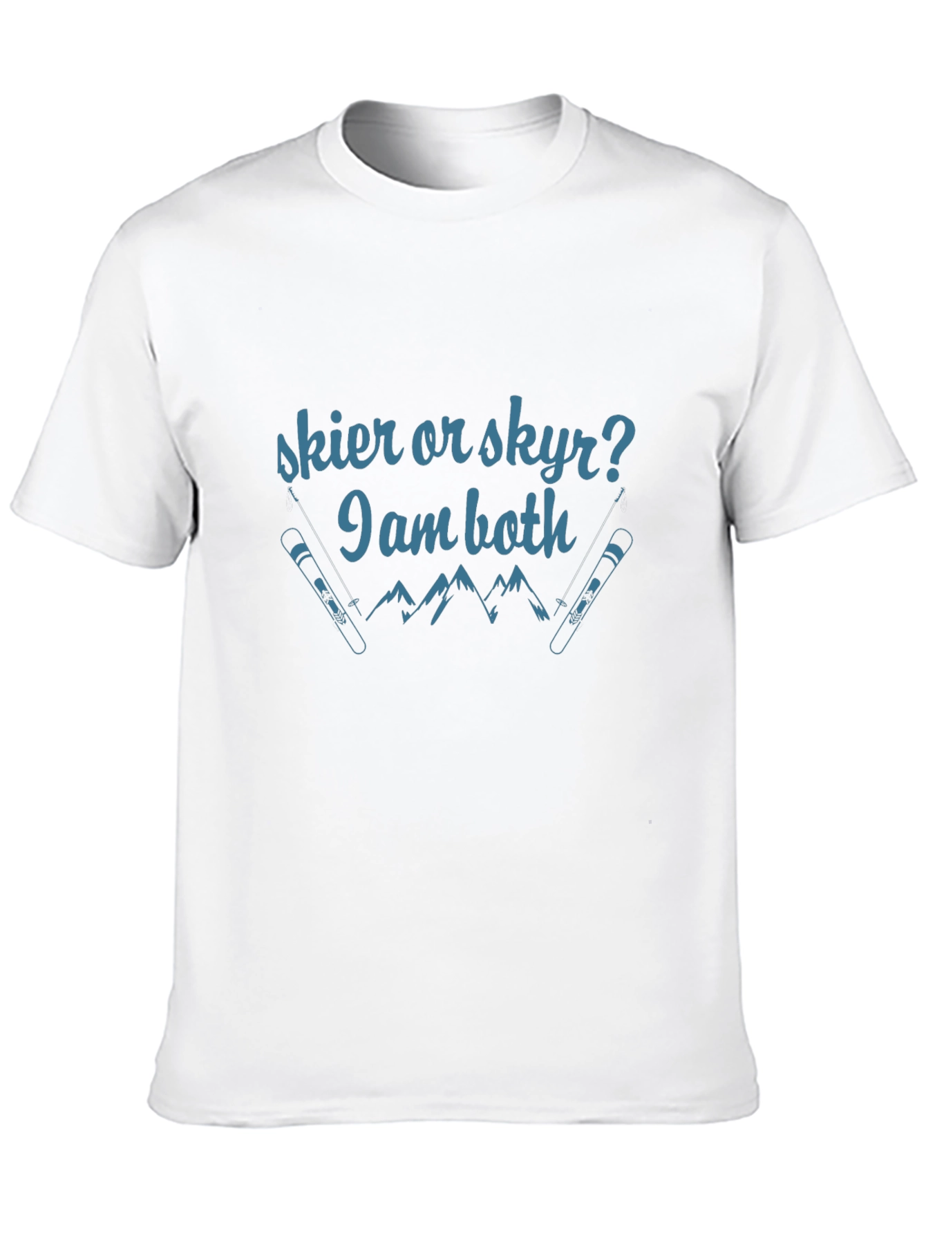 Black Skier Or Skyr? T-Shirt - I Am Both! view 10