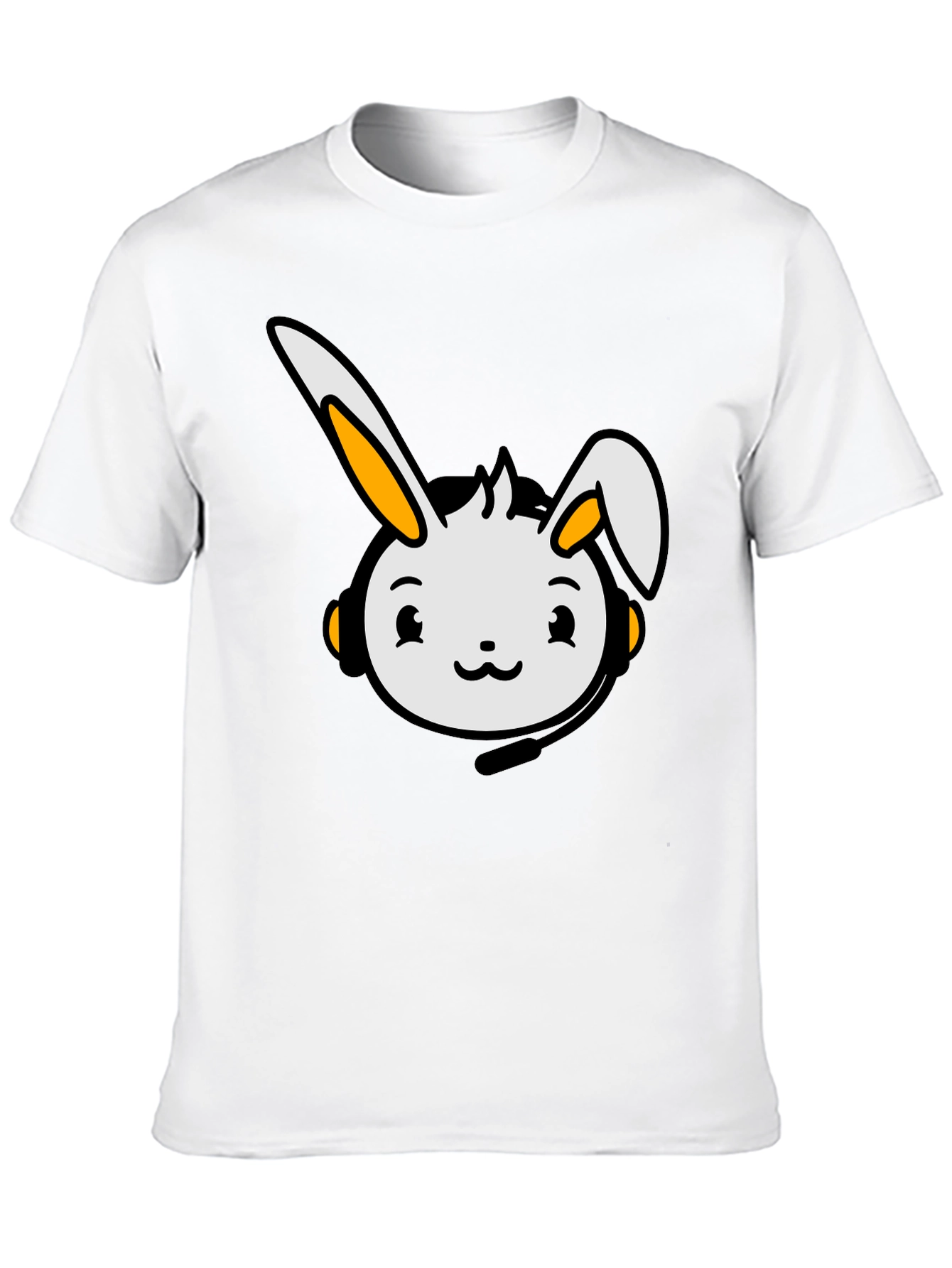 Black Cute Bunny Graphic T-Shirt - Black view 10