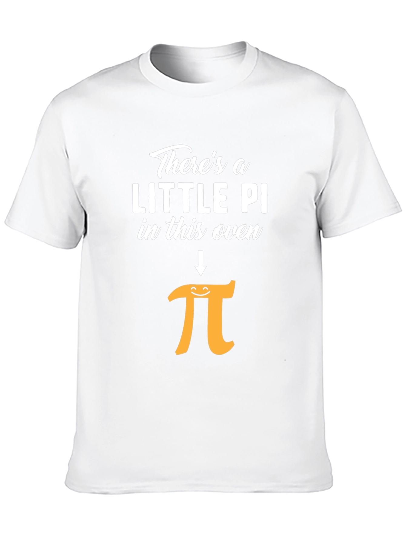 Black Funny "Little Pi in This Oven" Pregnancy Announcement Shirt view 10