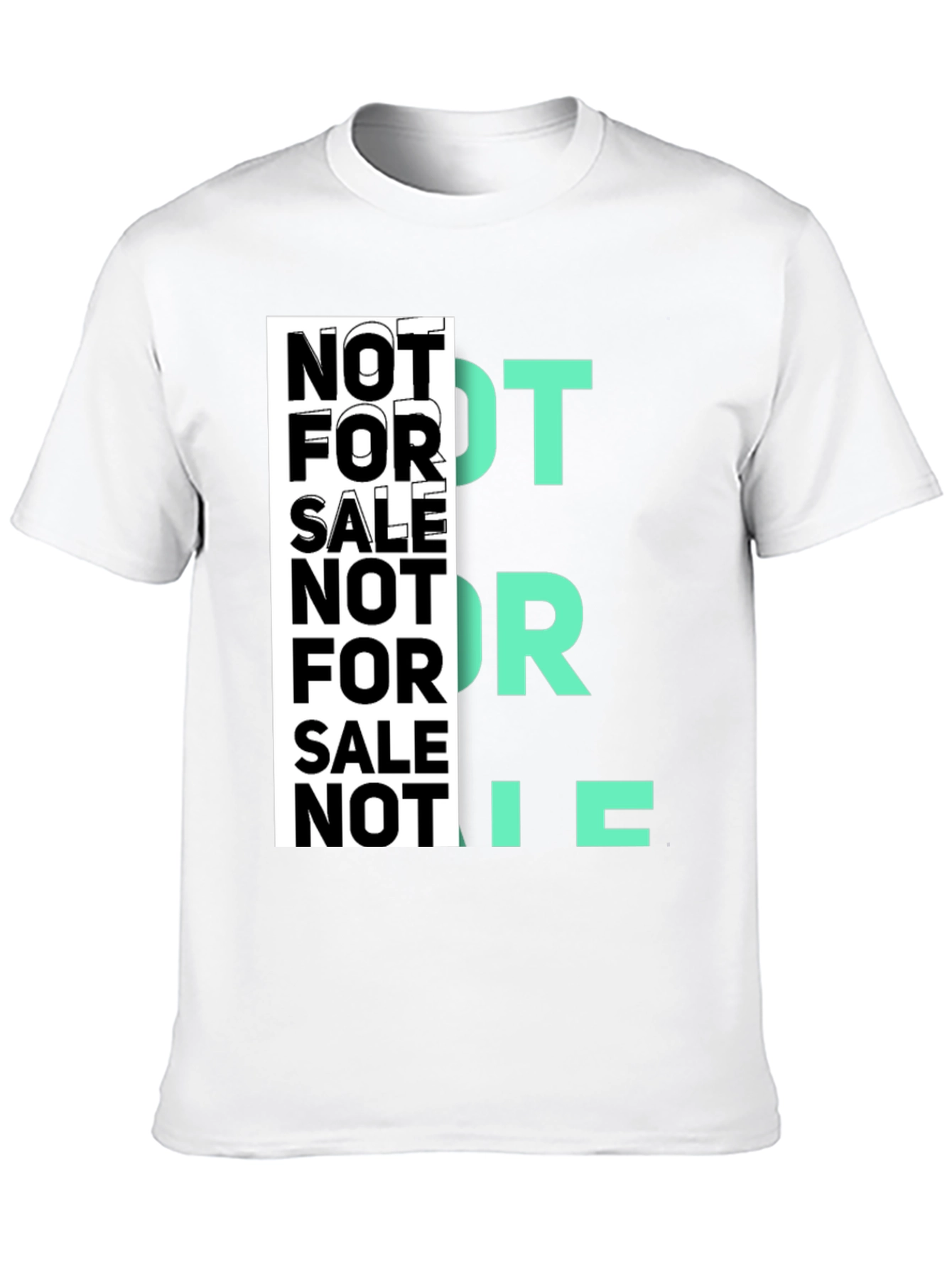 Black Edgy Graphic Tee - Not For Sale Statement T-Shirt view 10