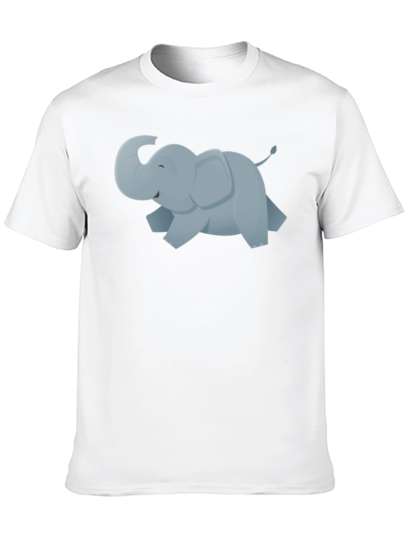 Black Cute Elephant Graphic Tee - Casual Black T-Shirt view 10