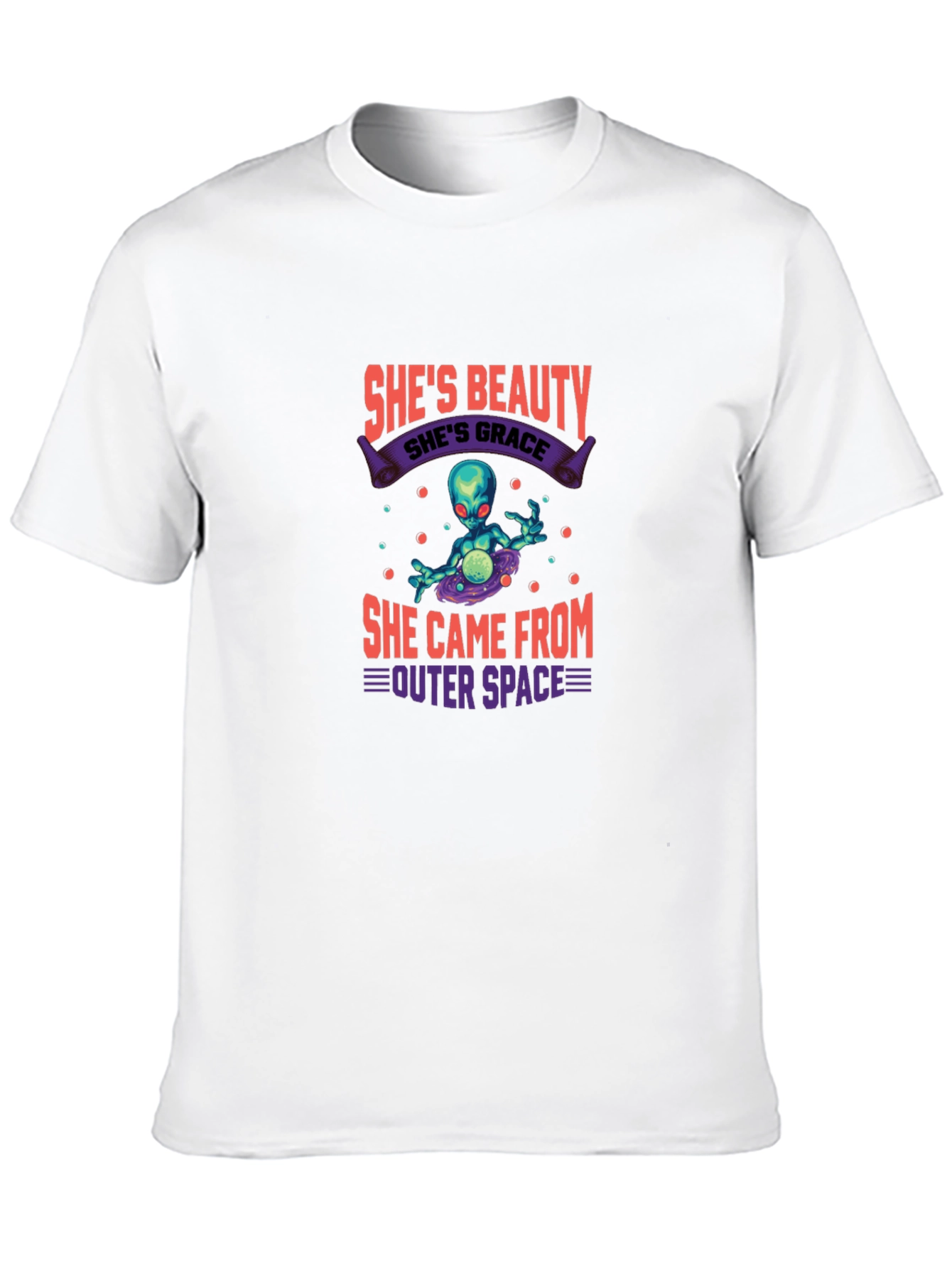 Black She's Beauty She's Grace Alien Graphic Tee view 10