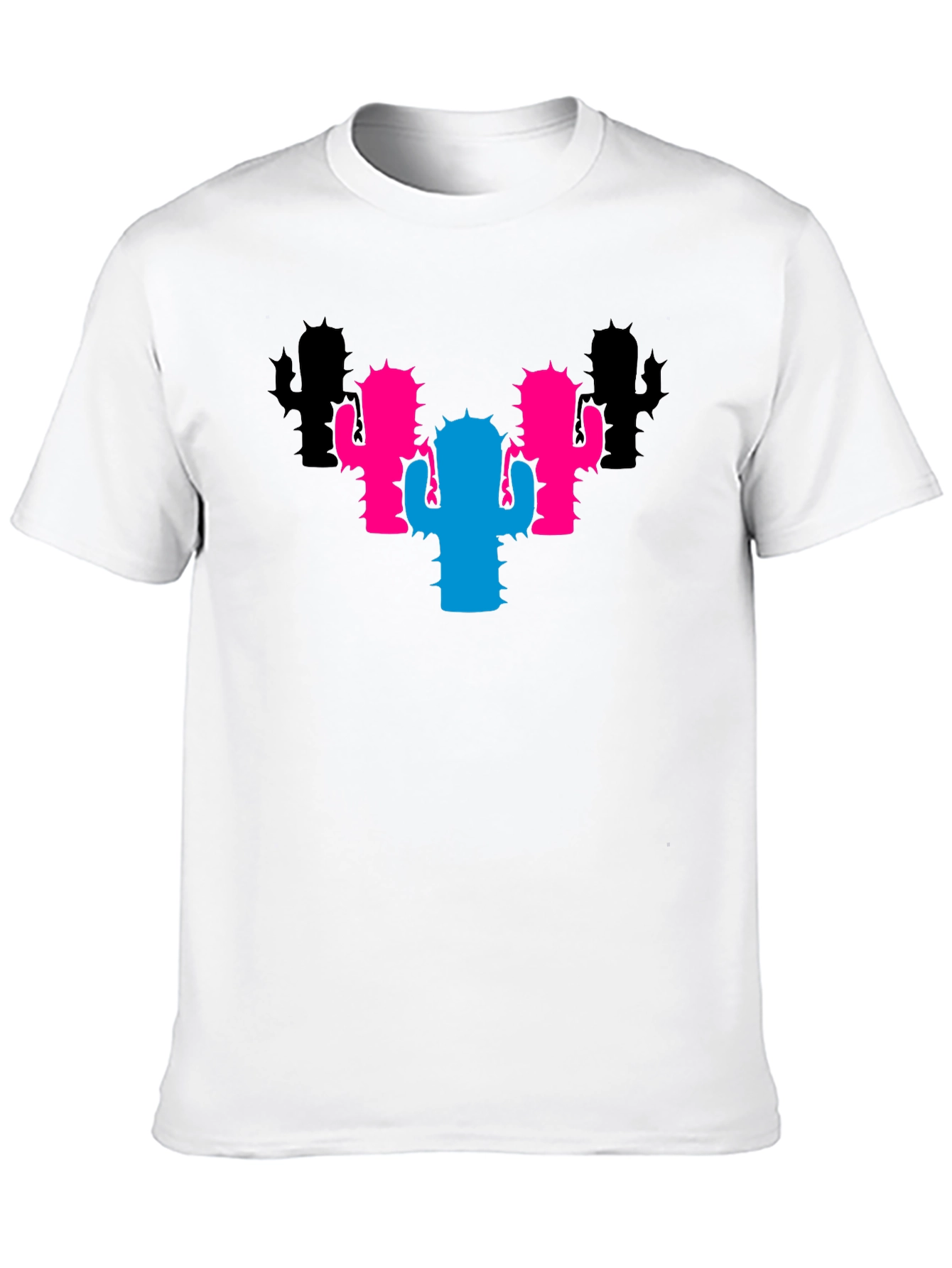 Black Cactus Graphic Tee - Novelty Print Shirt view 10