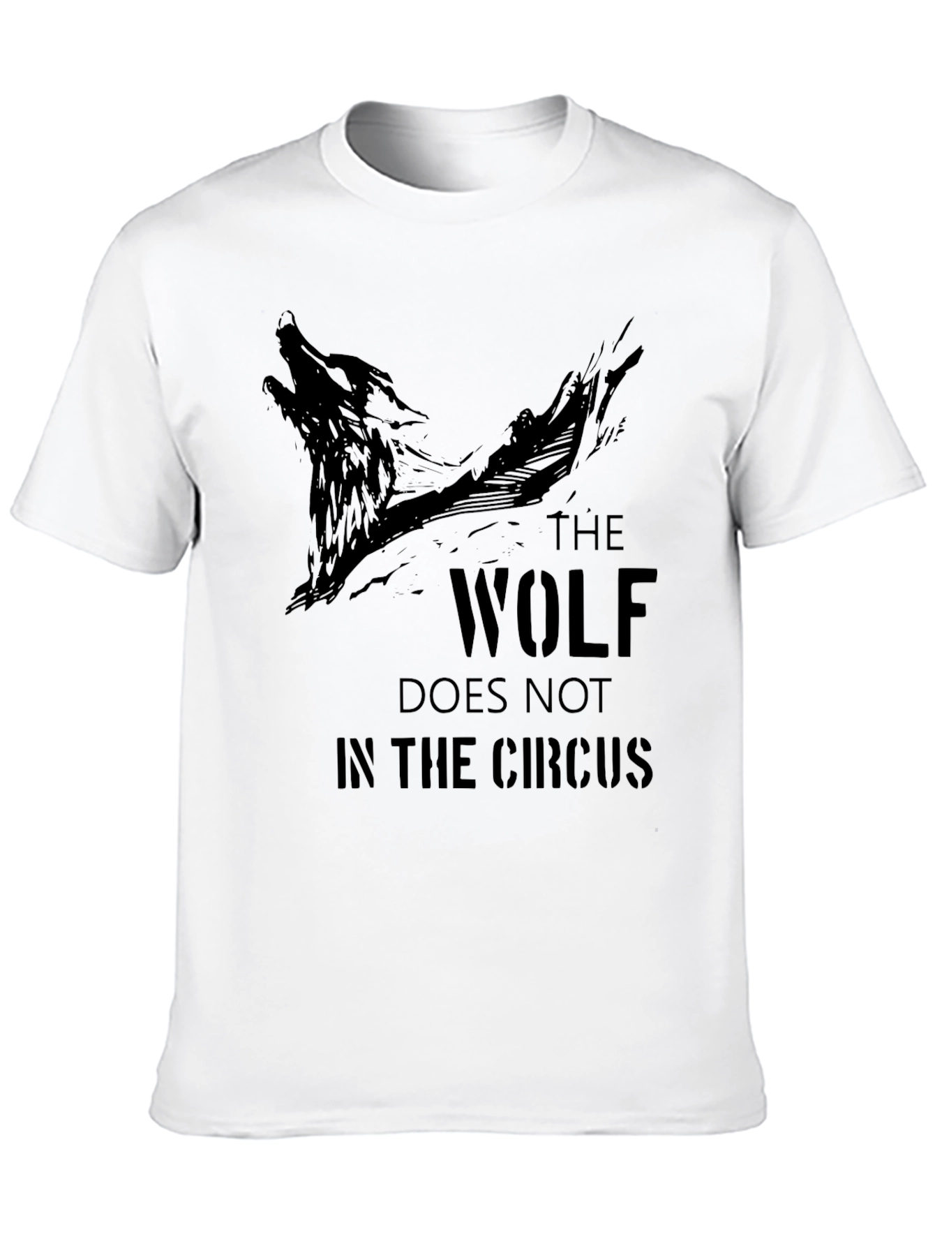 Black The Wolf T-Shirt - "Does Not Belong In The Circus" - Black view 10
