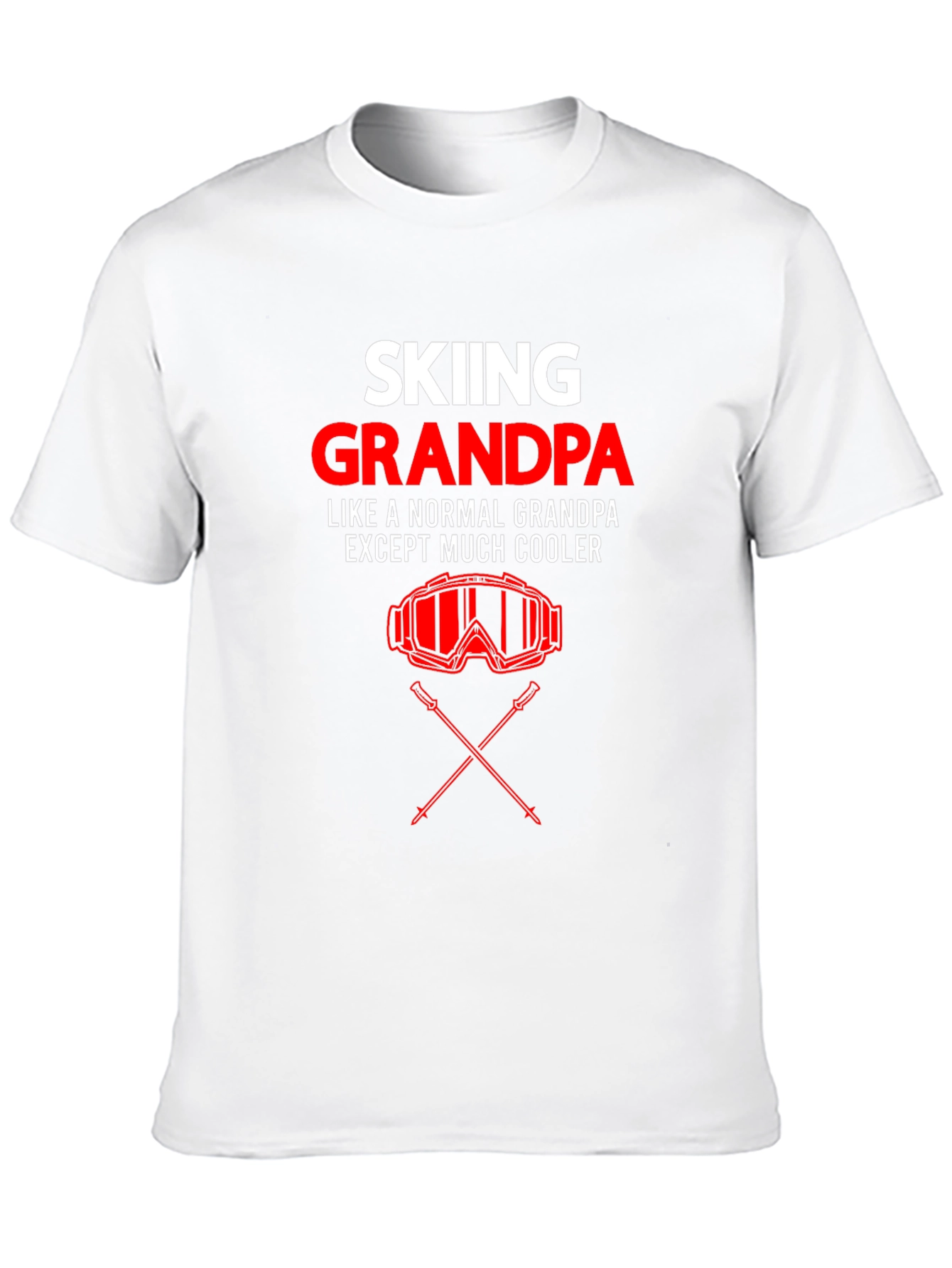Black Skiing Grandpa T-Shirt - Cool Grandfather Gift view 10