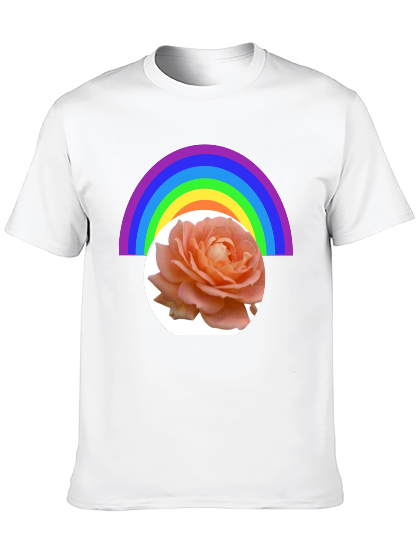 Black Rainbow Rose Graphic Tee - Stylish Casual Wear view 10
