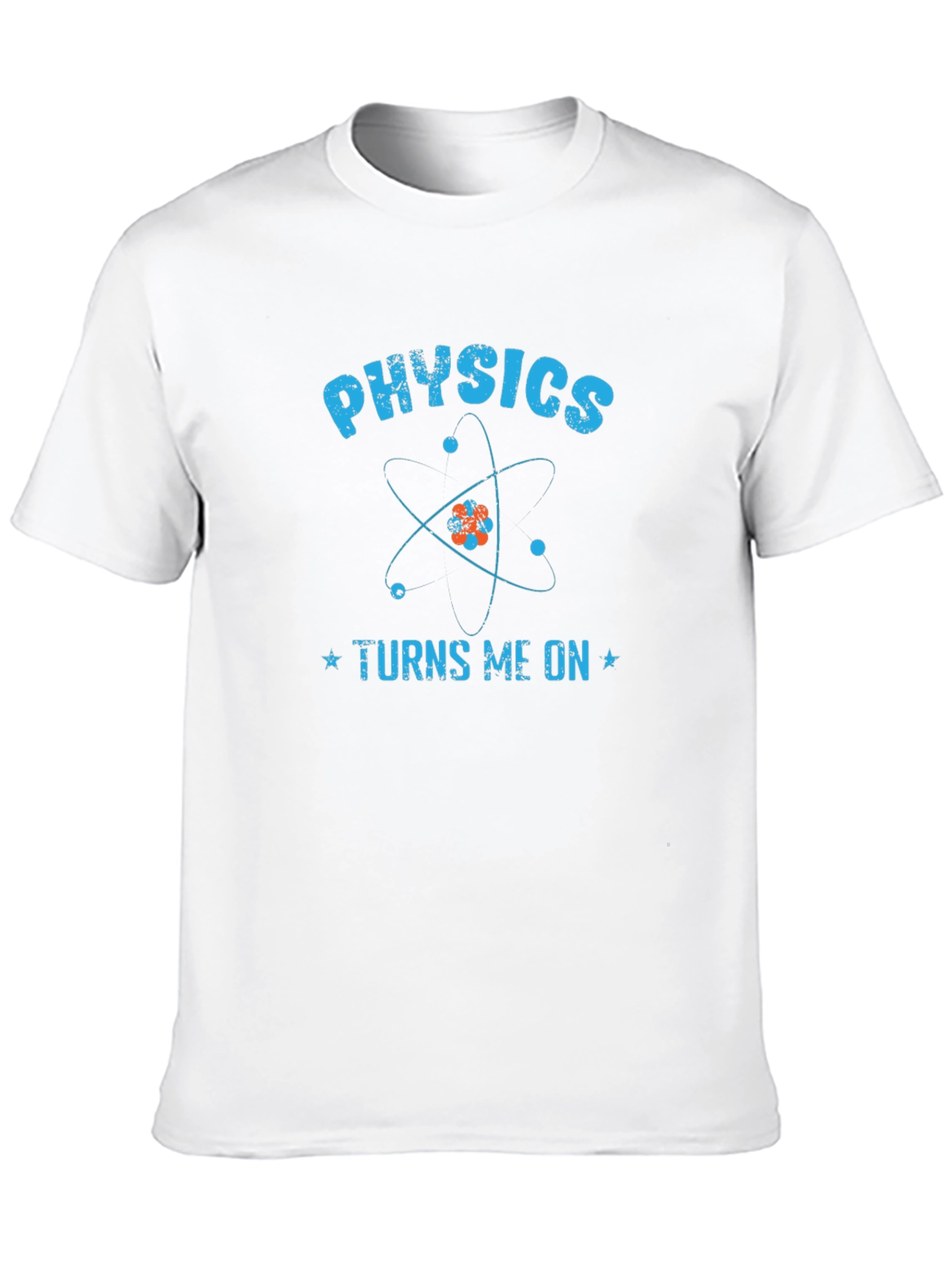 Black Physics Turns Me On Funny Science T-Shirt view 10