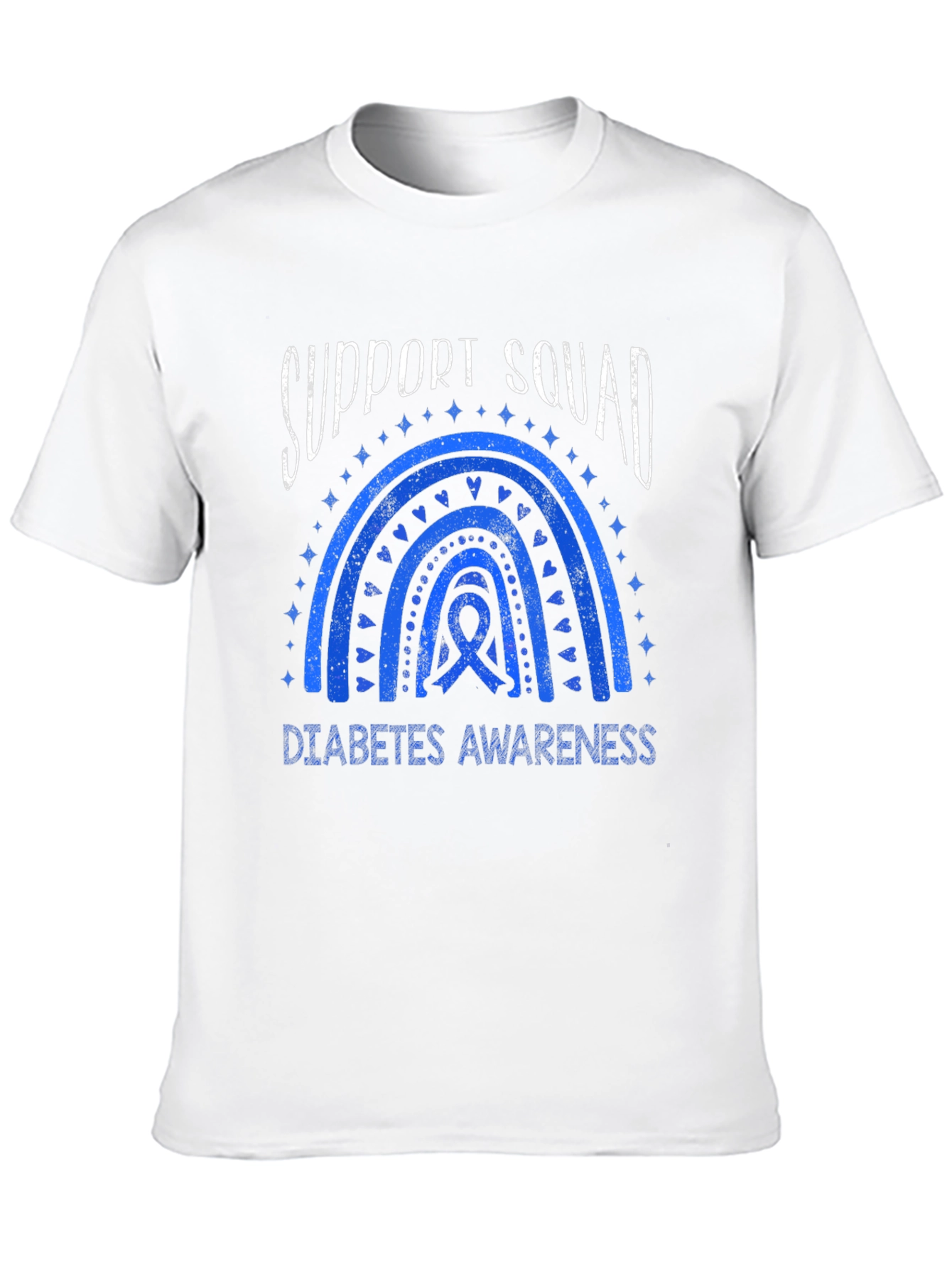 Black Diabetes Awareness Support Squad T-Shirt view 10