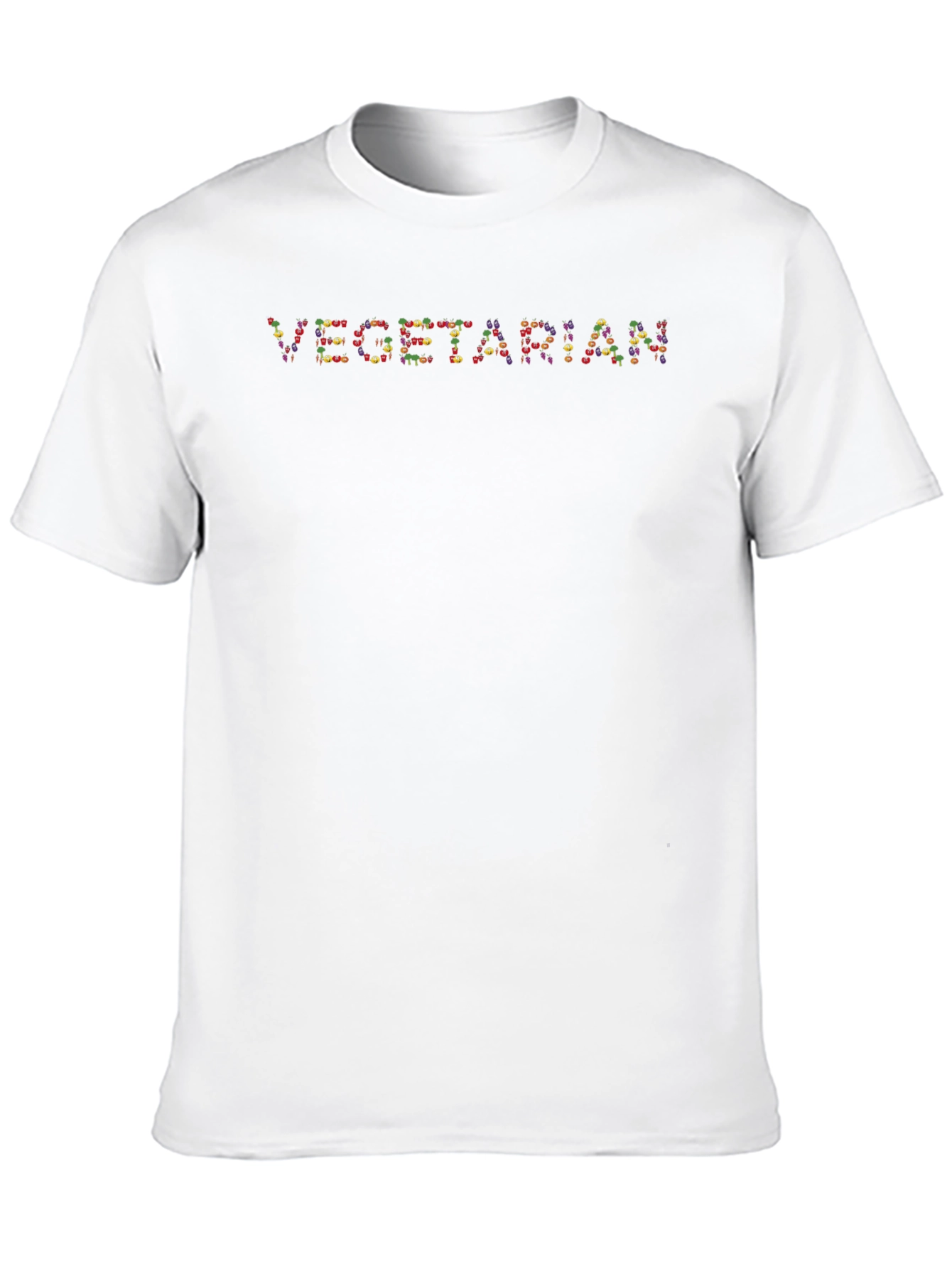 Black Vegetarian Graphic Print Crew Neck T-Shirt view 10