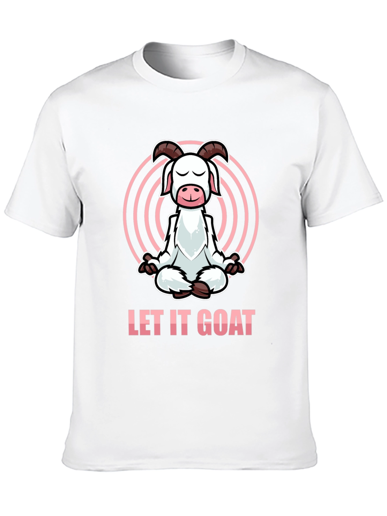 Black Let It Goat Meditation T-Shirt - Funny Yoga Design view 10