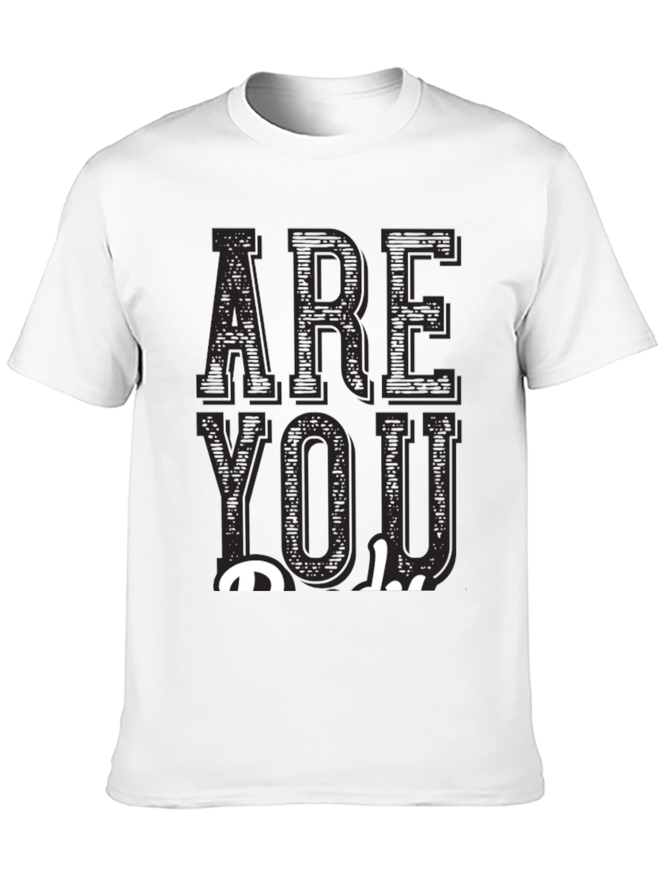 Black Are You Okay? Graphic Tee - Black Casual T-Shirt view 10