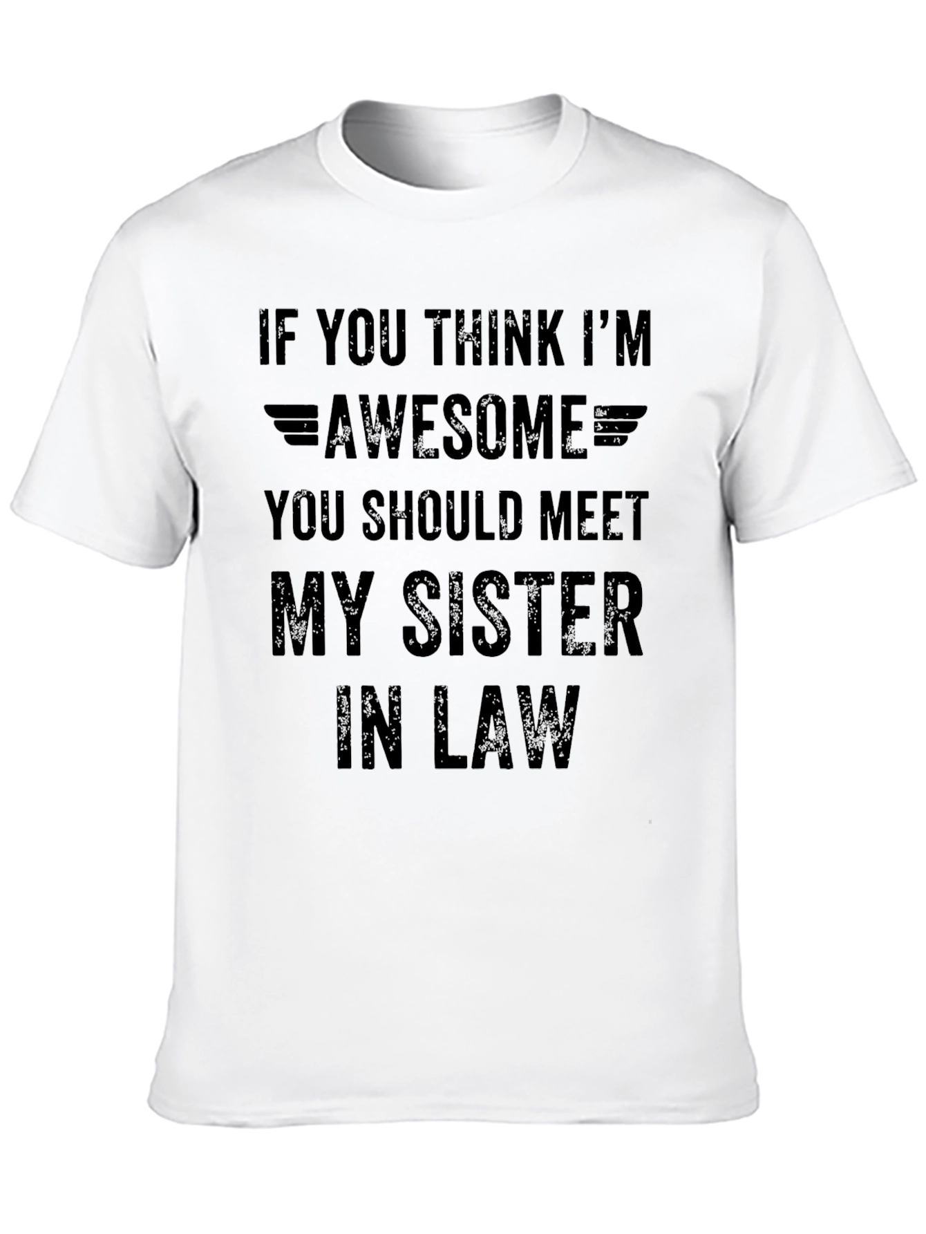 Black Awesome Sister-in-Law Men's Black T-Shirt view 10