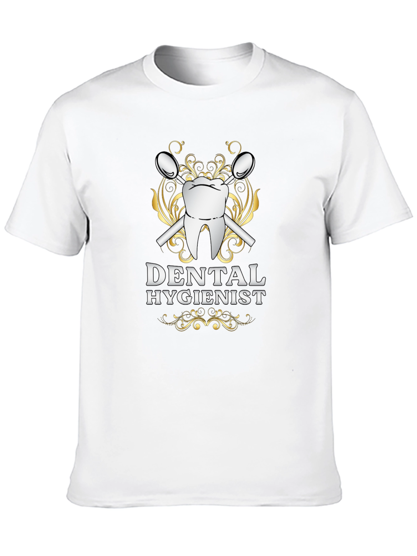 Black Dental Hygienist Graphic T-Shirt - Black Cotton Tee view 10