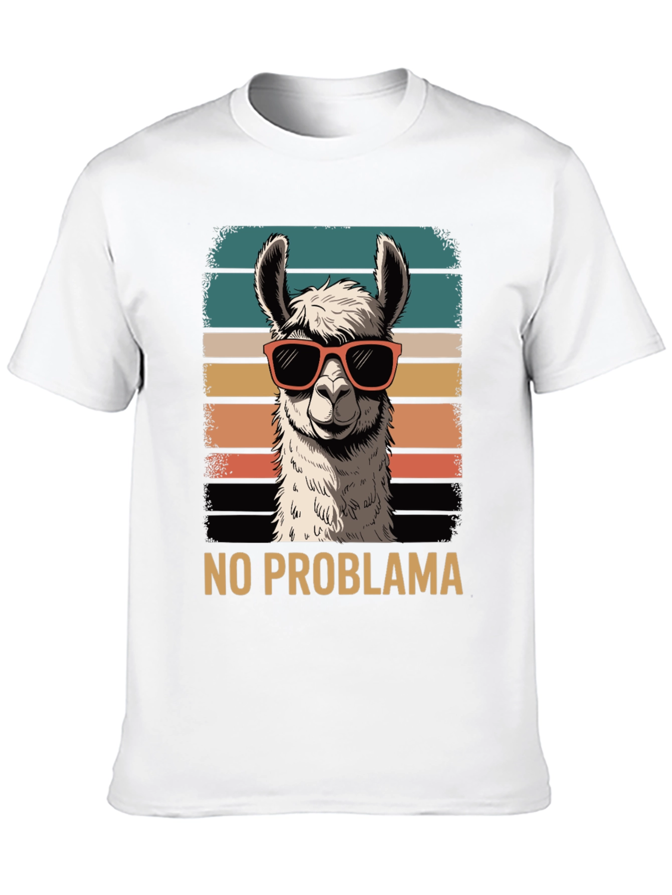 Black No Problama Llama Graphic Tee - Cool & Quirky Style view 10