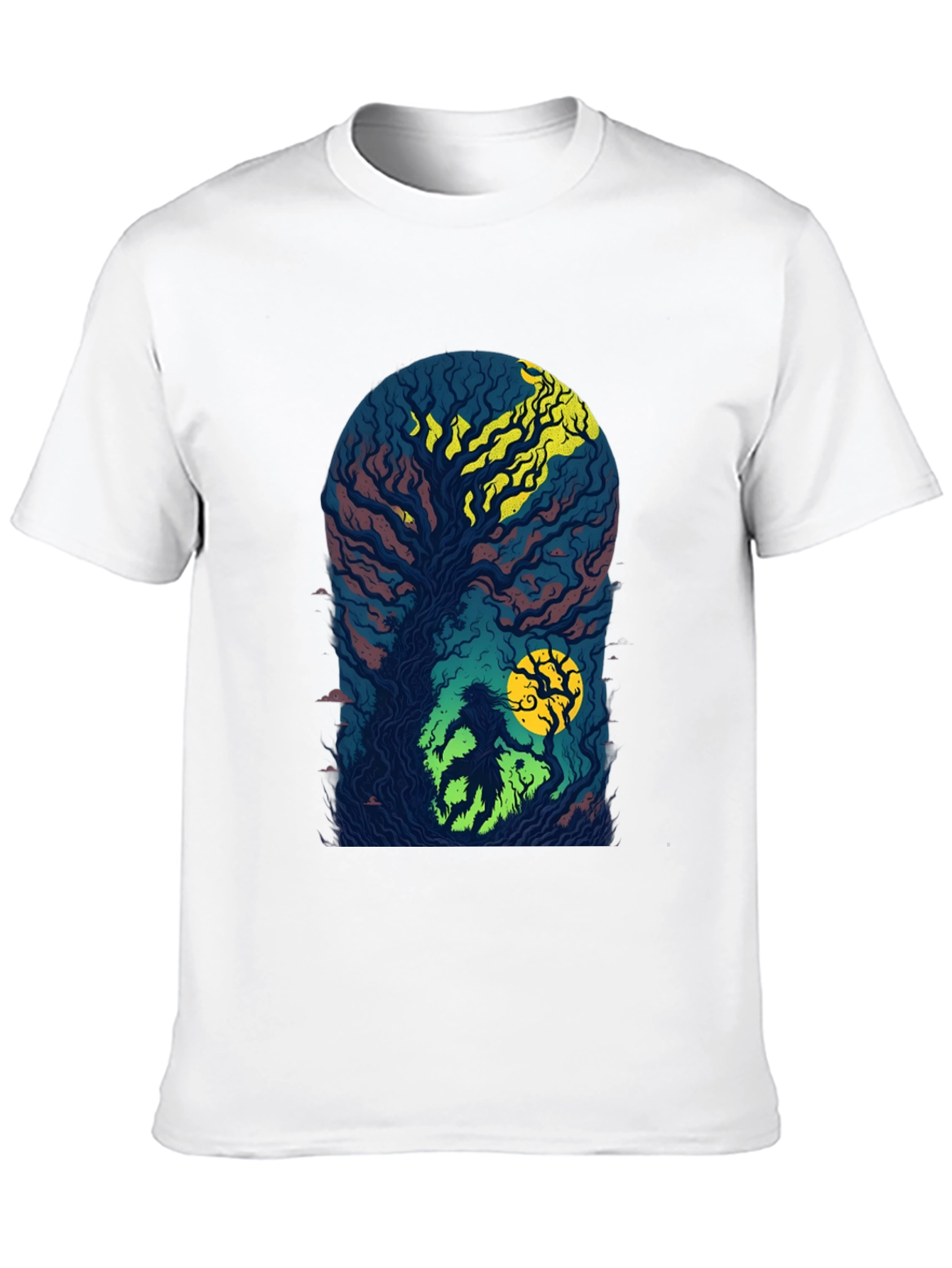 Black Enchanted Forest Graphic Tee - Black view 10