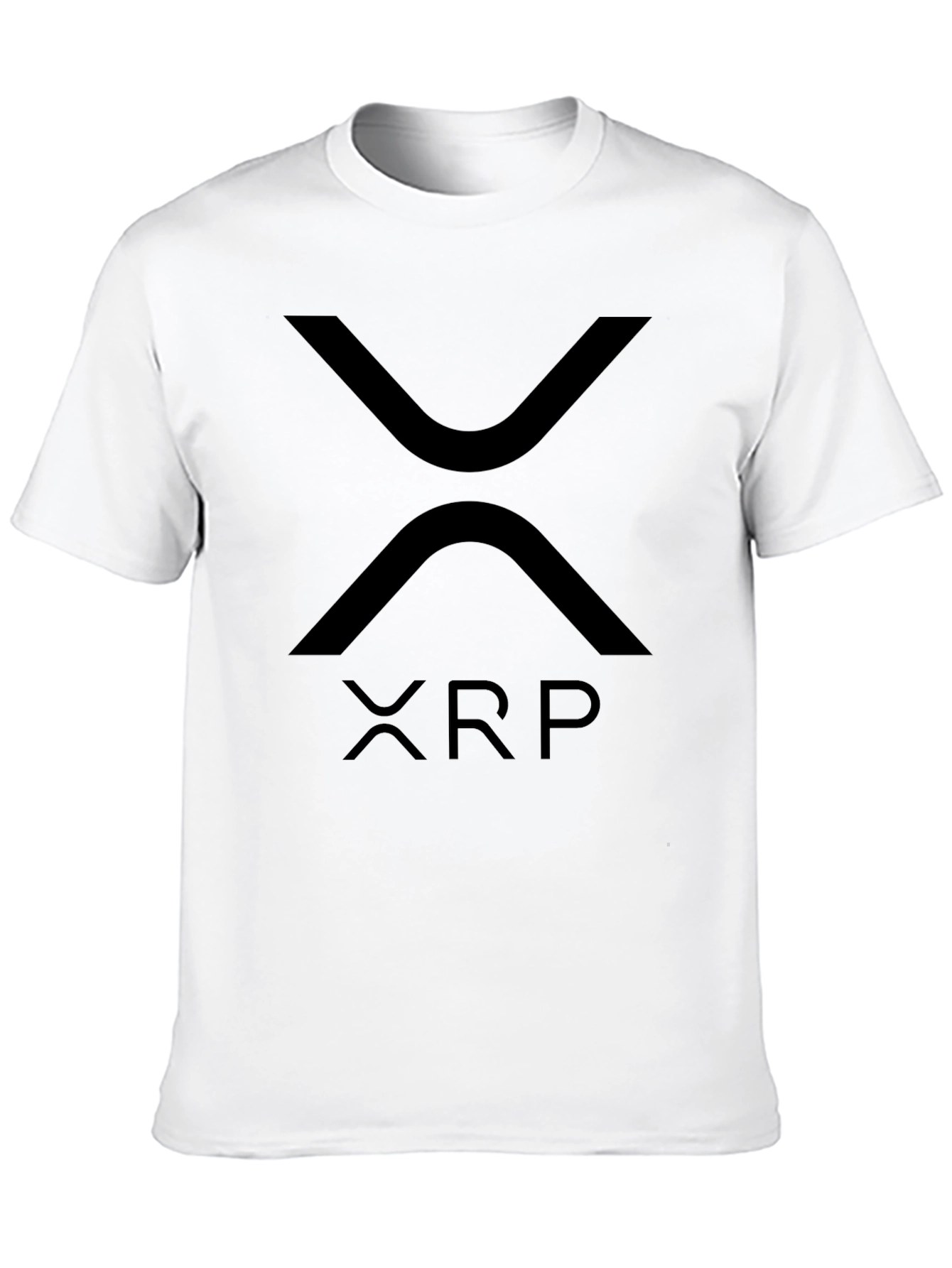 Black XRP Cryptocurrency Logo Black T-Shirt view 10