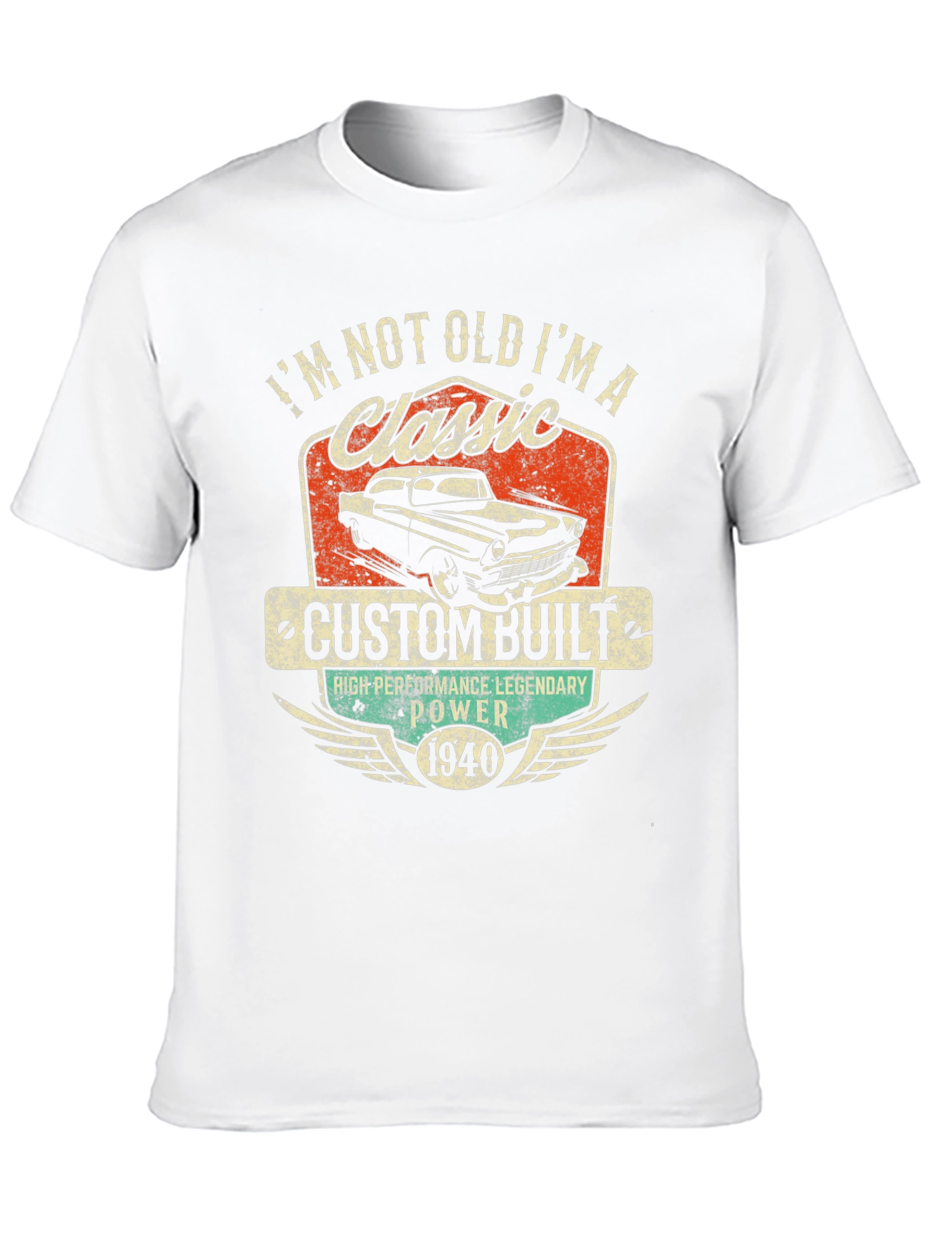 Black Classic Car T-Shirt - I'm Not Old, I'm a Classic view 10