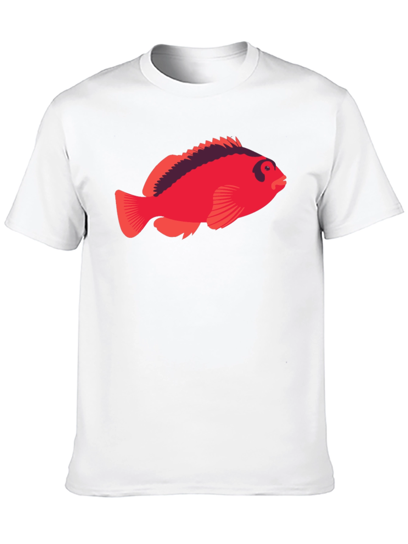 Black Red Fish Graphic Tee - Unique Design view 10