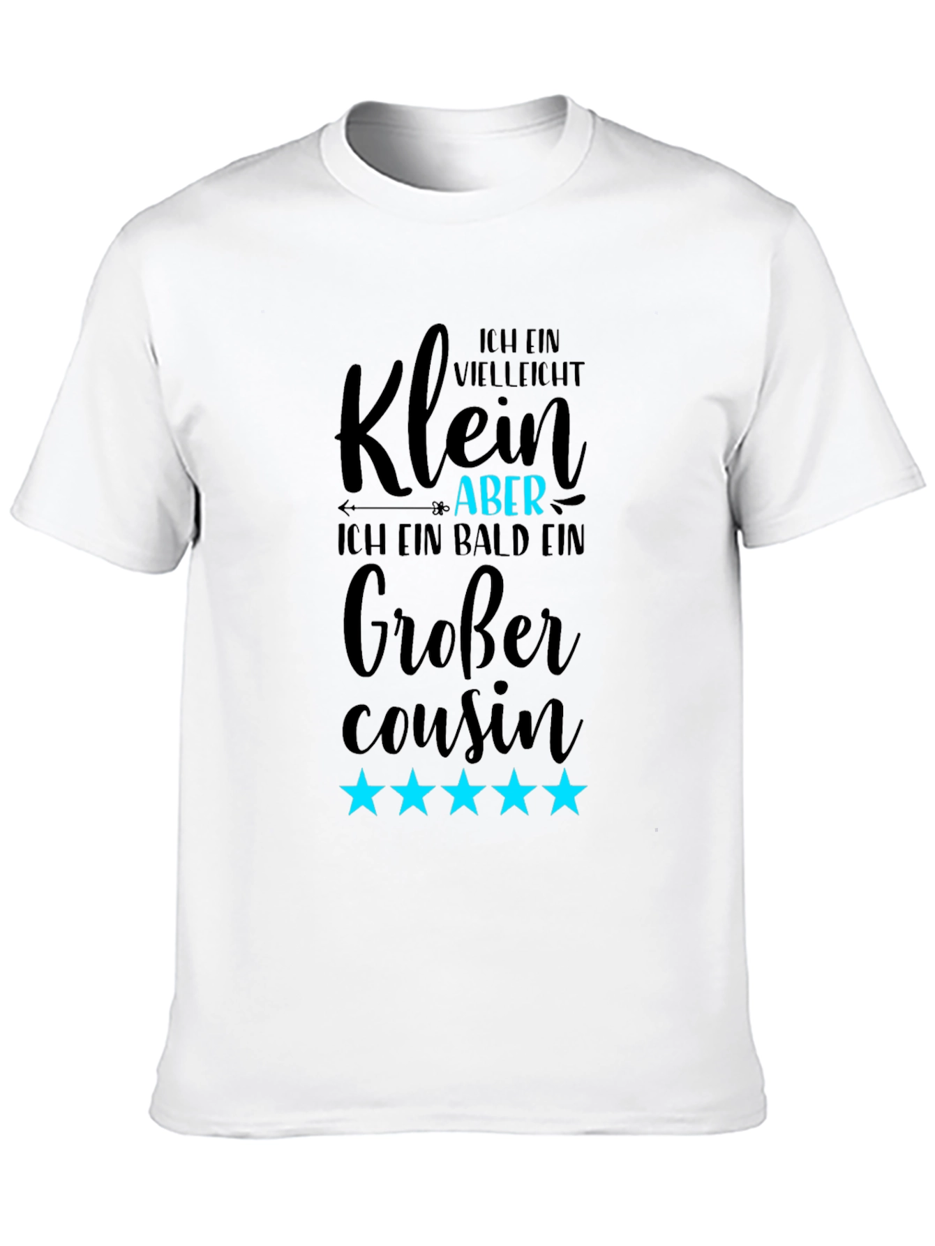 Black Funny Cousin T-Shirt - Soon to be a Big Cousin view 10