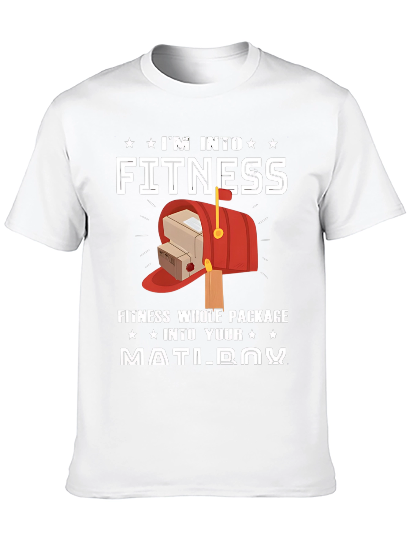 Black I'm Into Fitness Mailbox T-Shirt view 10