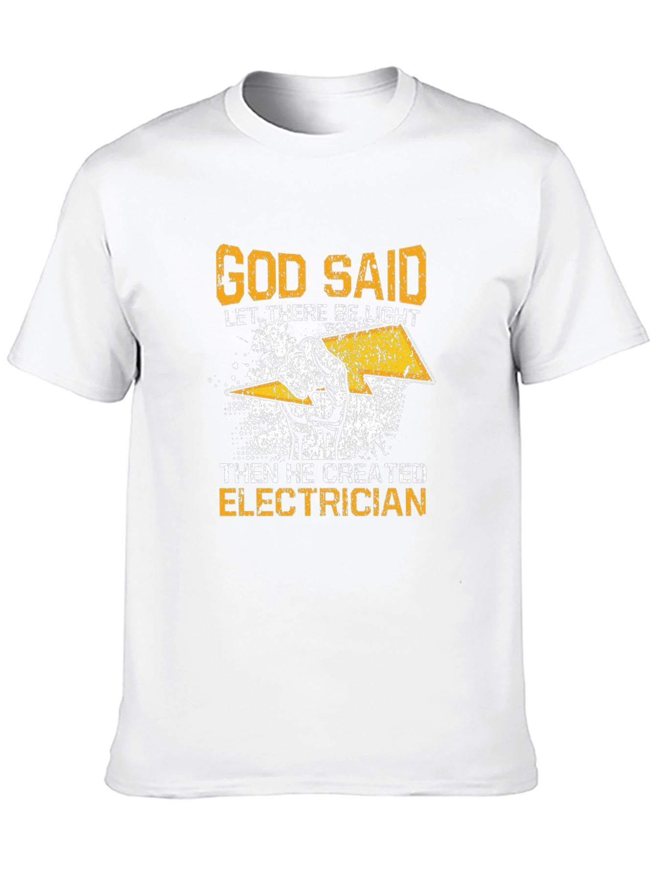 Black Electrician T-Shirt - God Said Let There Be Light view 10
