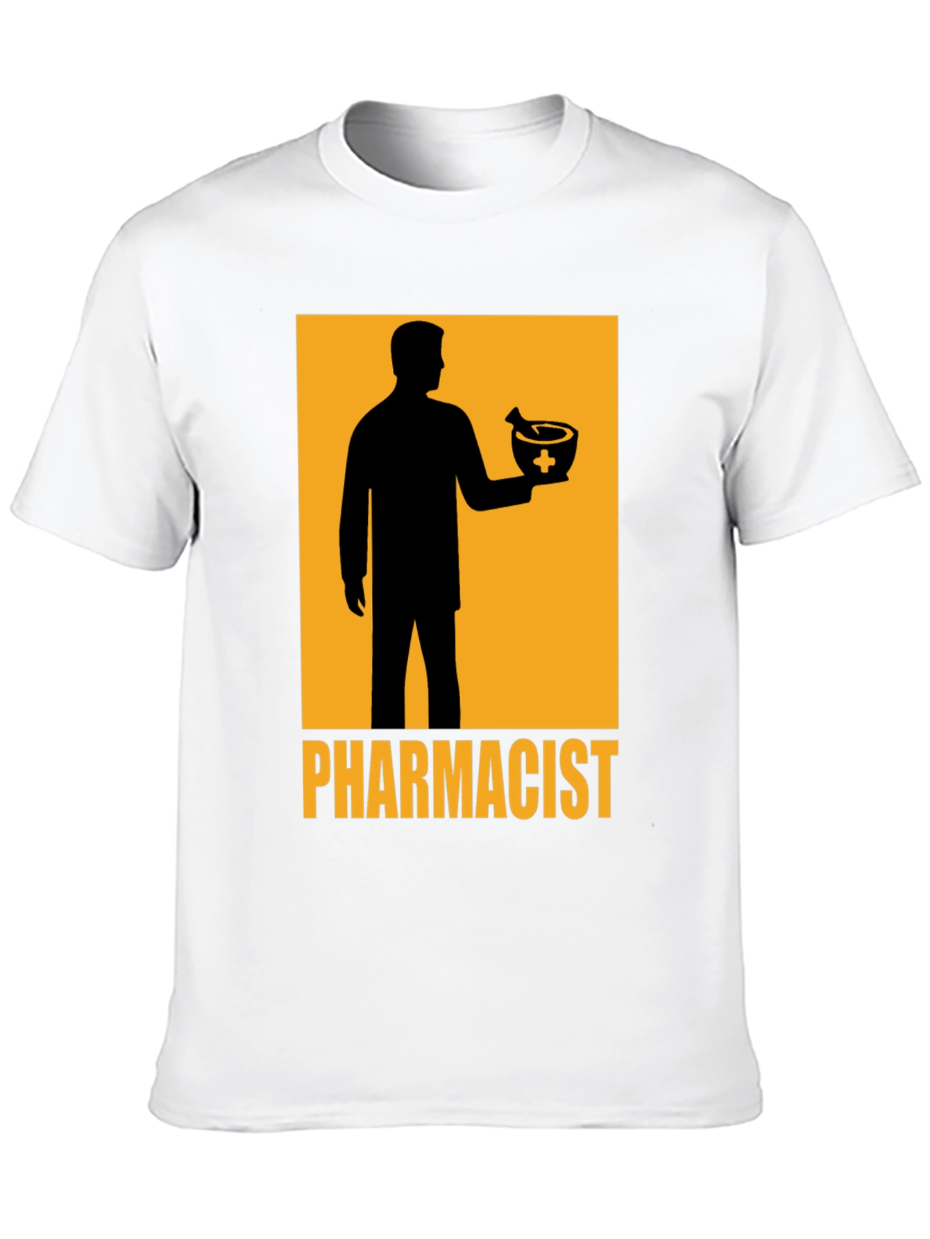 Black Pharmacist Graphic T-Shirt - Black Cotton Tee view 10